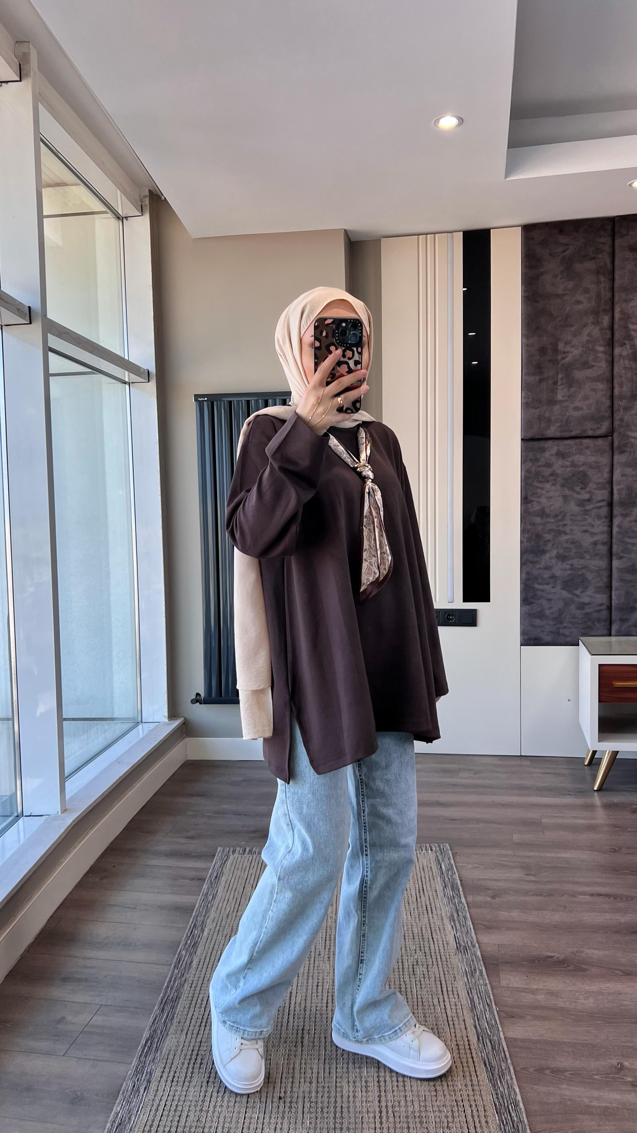 Fularlı Oysho Swaet KahverengiDubaiShowroomÜST GİYİM97970