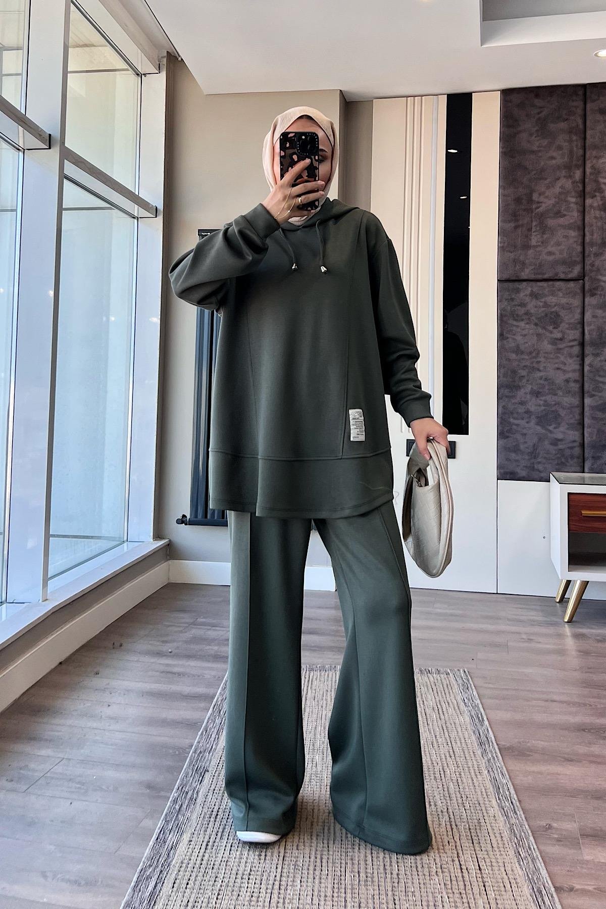Kapşonlu Oysho Takım YeşilDubaiShowroomTAKIM43003
