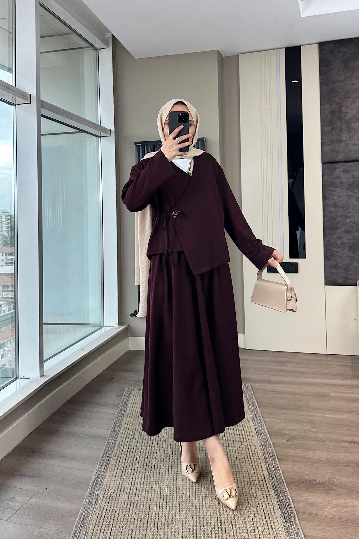 Lucas Modal Etekli Takım BordoDubaiShowroomTAKIM01035