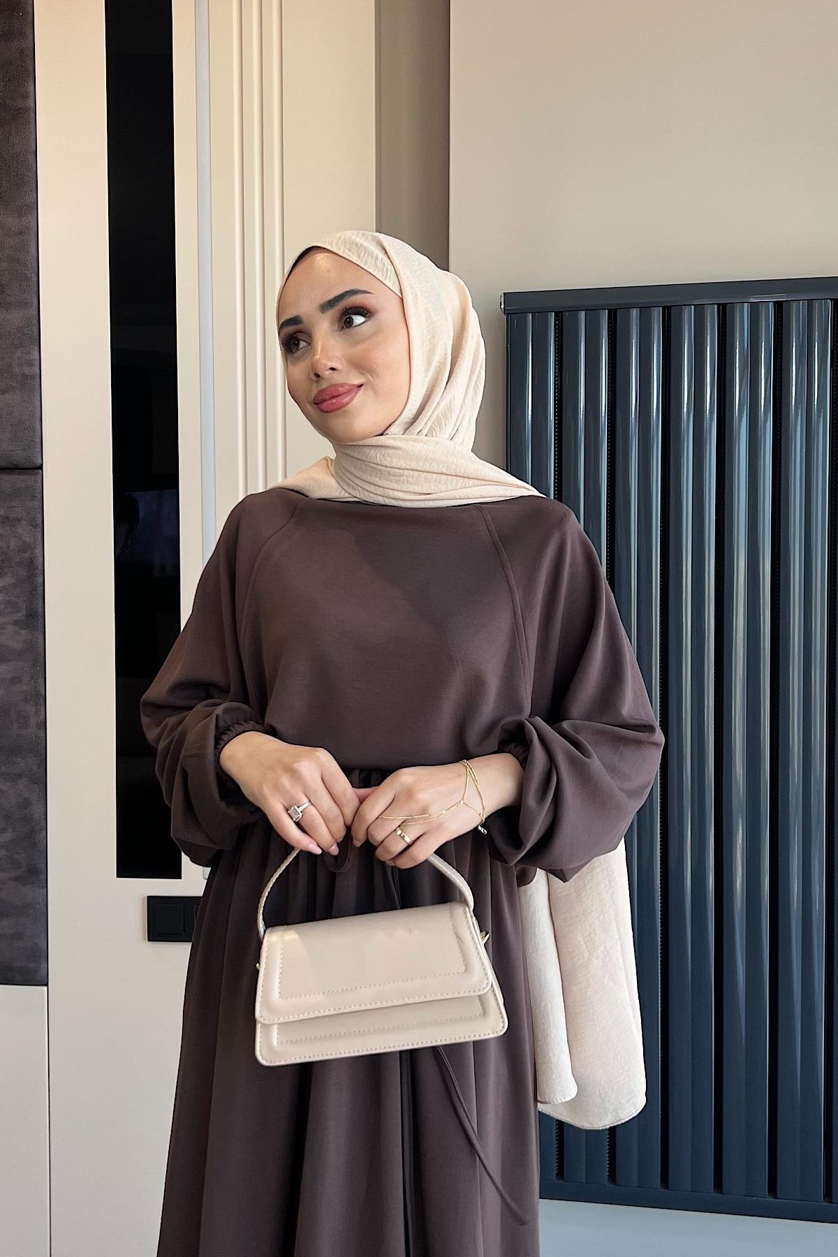 Oysho Etekli Takım KahverengiDubaiShowroomTAKIM01002