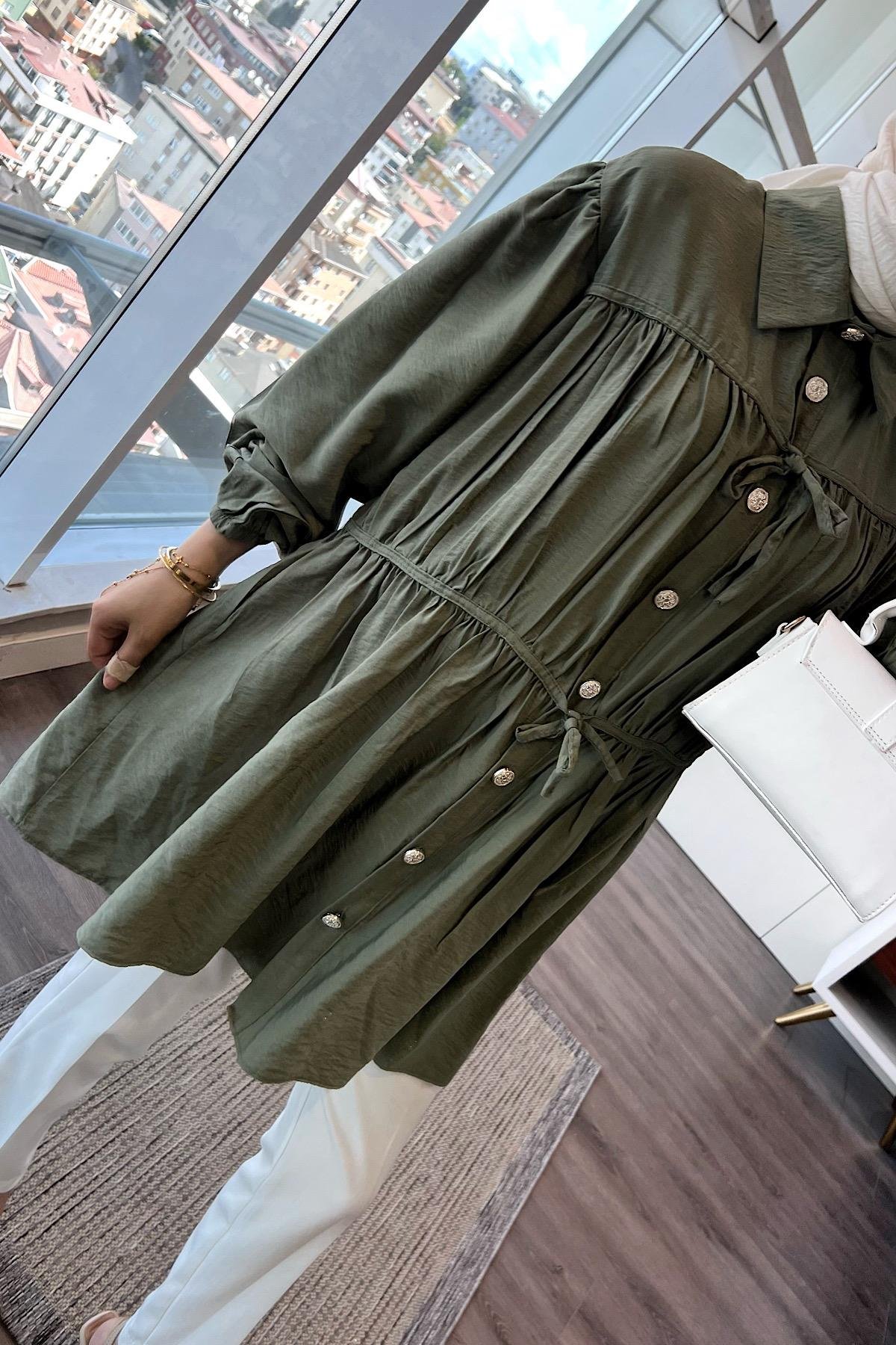Modal Tunik YeşilDubaiShowroomÜST GİYİM02410-YŞL