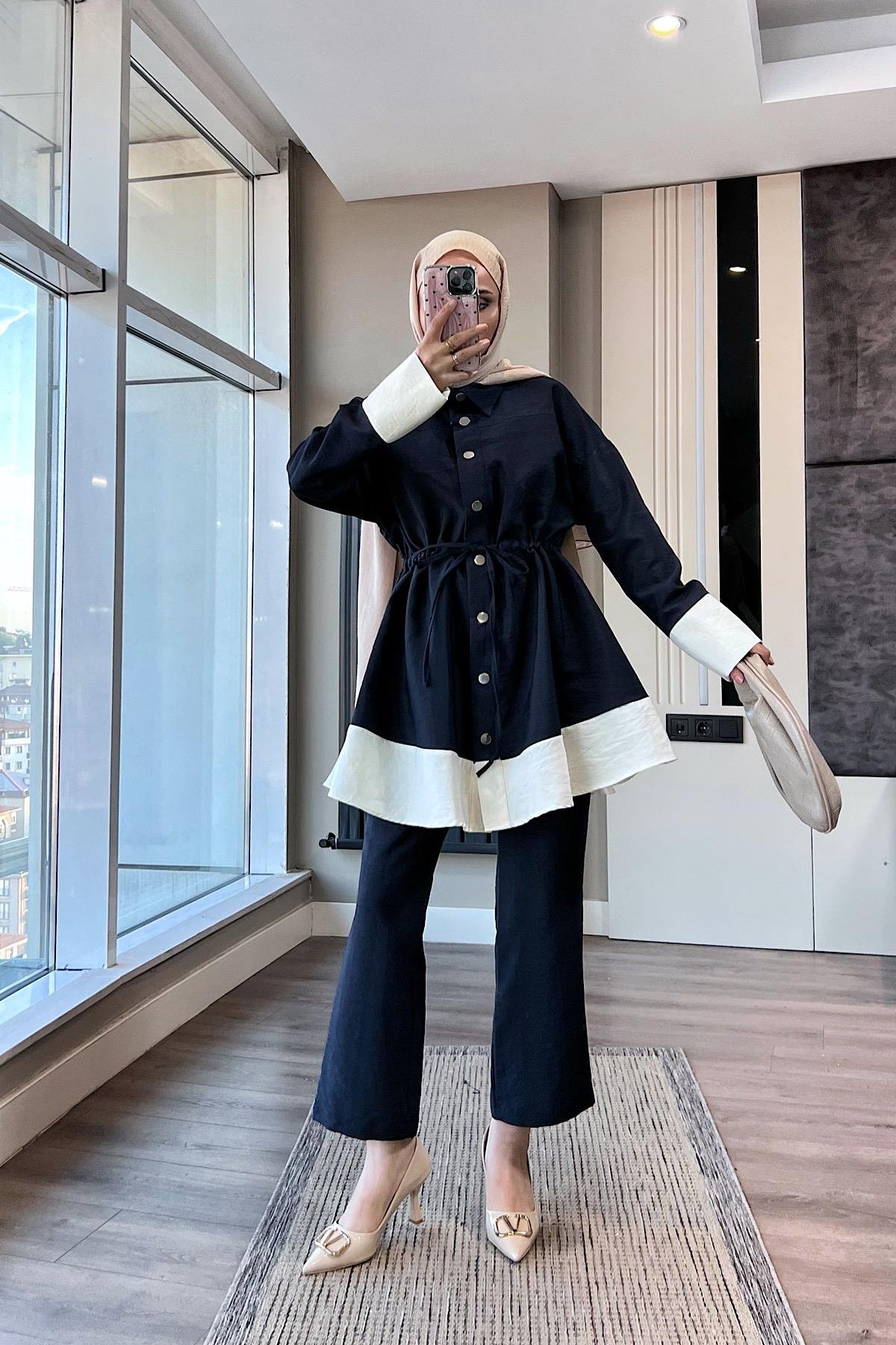 İkili Takım LacivertDubaiShowroomTAKIM01004