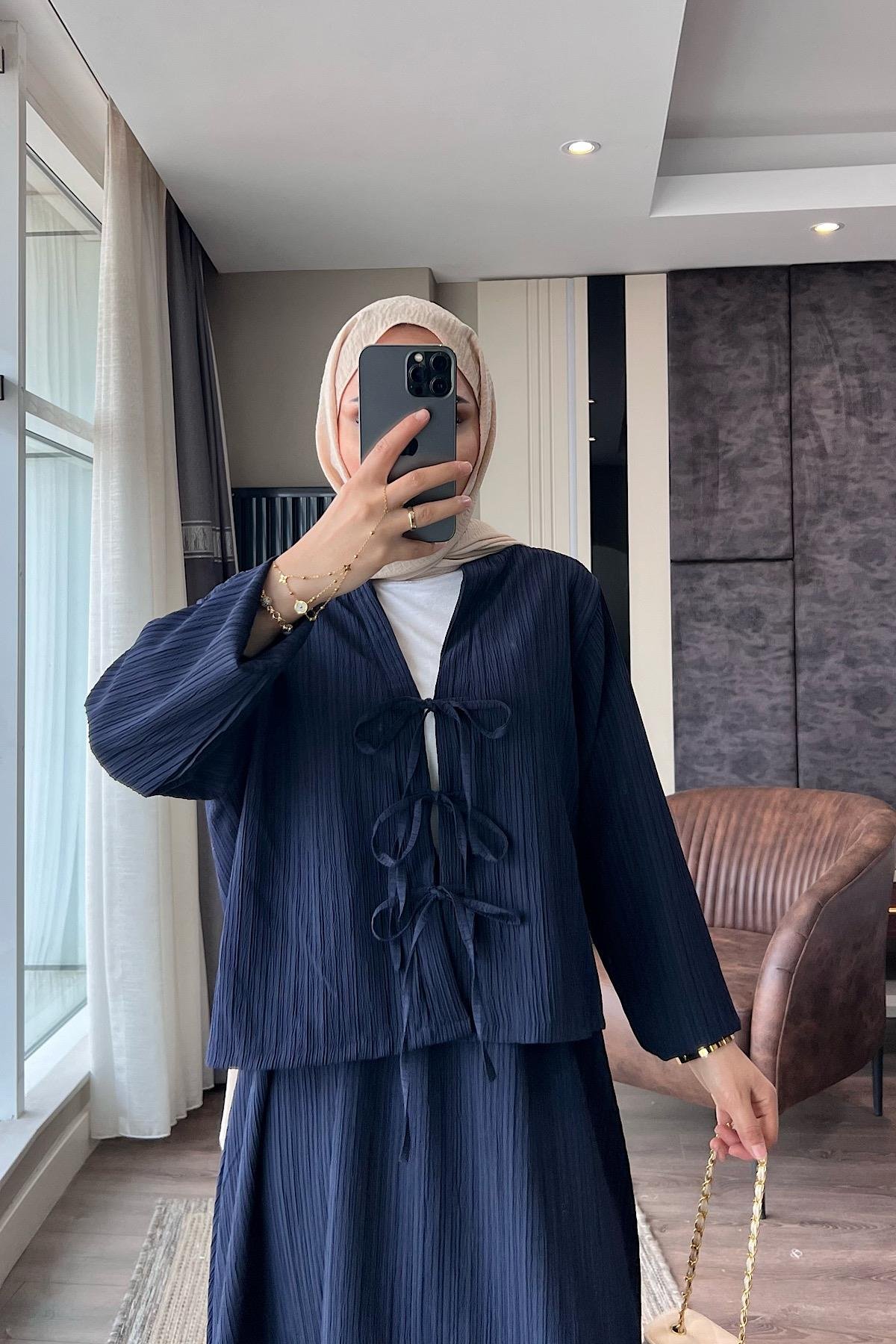 Kimonolu Takım LacivertDubaiShowroomTAKIM01953
