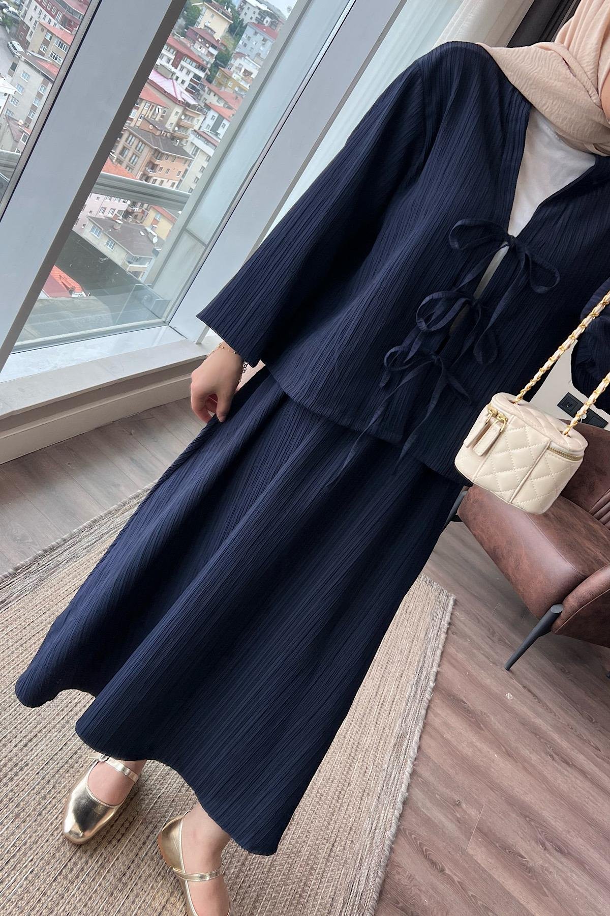 Kimonolu Takım LacivertDubaiShowroomTAKIM01953