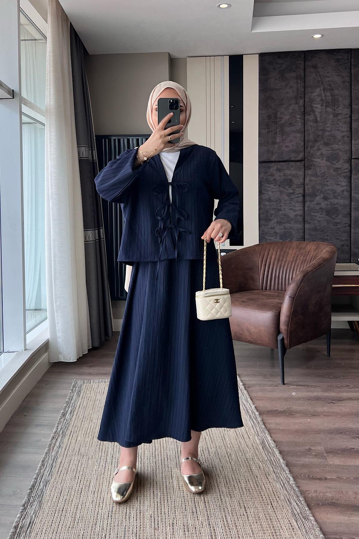 Kimonolu Takım LacivertDubaiShowroomTAKIM01953