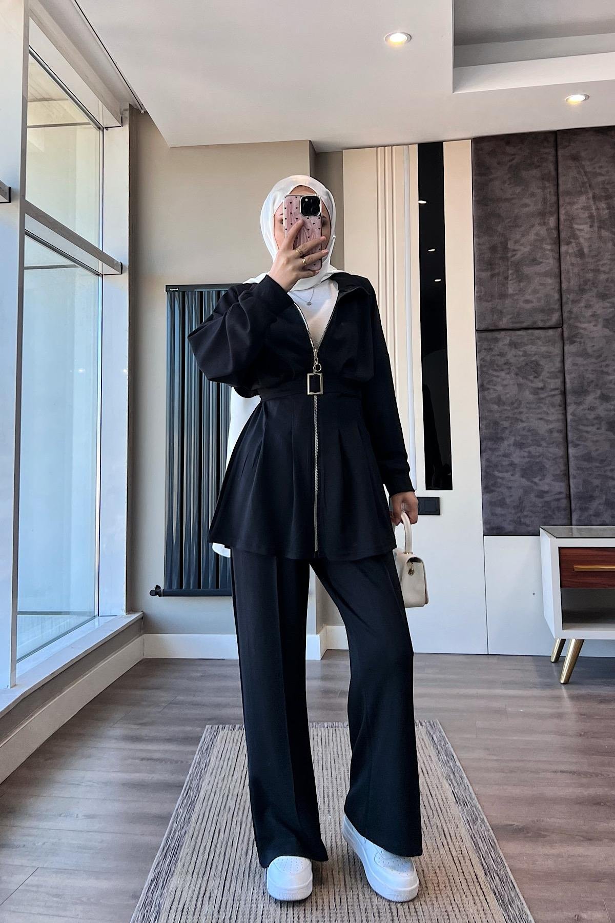 Pantolonlu Takım SiyahDubaiShowroomTAKIM01360