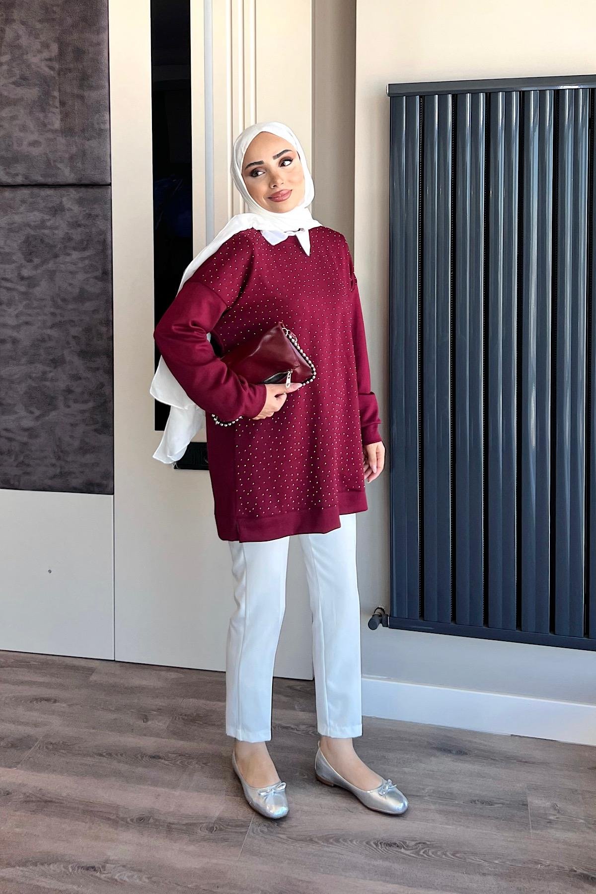 Oysho Kumaş Sweat BordoDubaiShowroomSWEAT08005-BRD