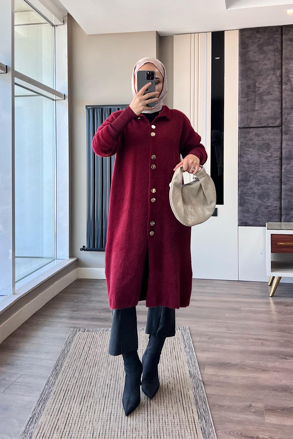 Yumoş Hırka BordoDubaiShowroomDIŞ GİYİM514520