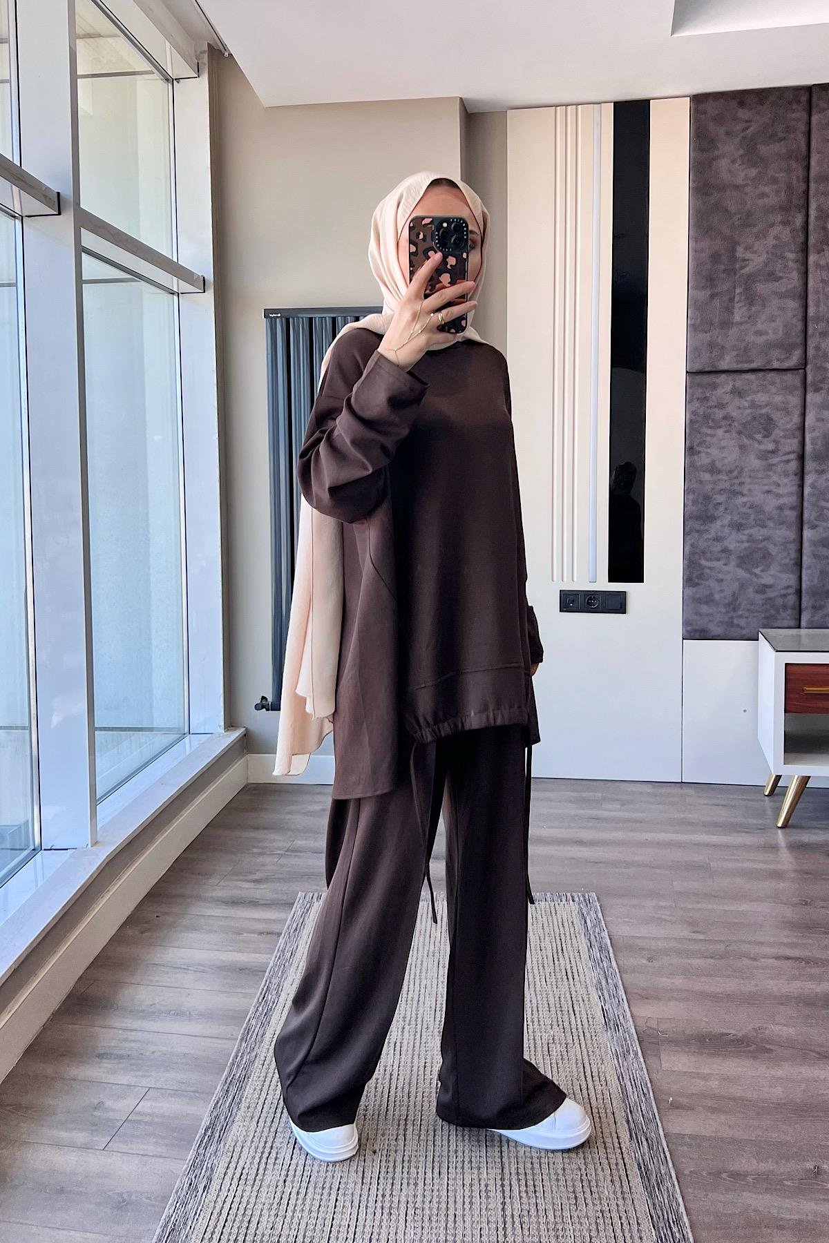 İkili Takım KahverengiDubaiShowroomTAKIM51040