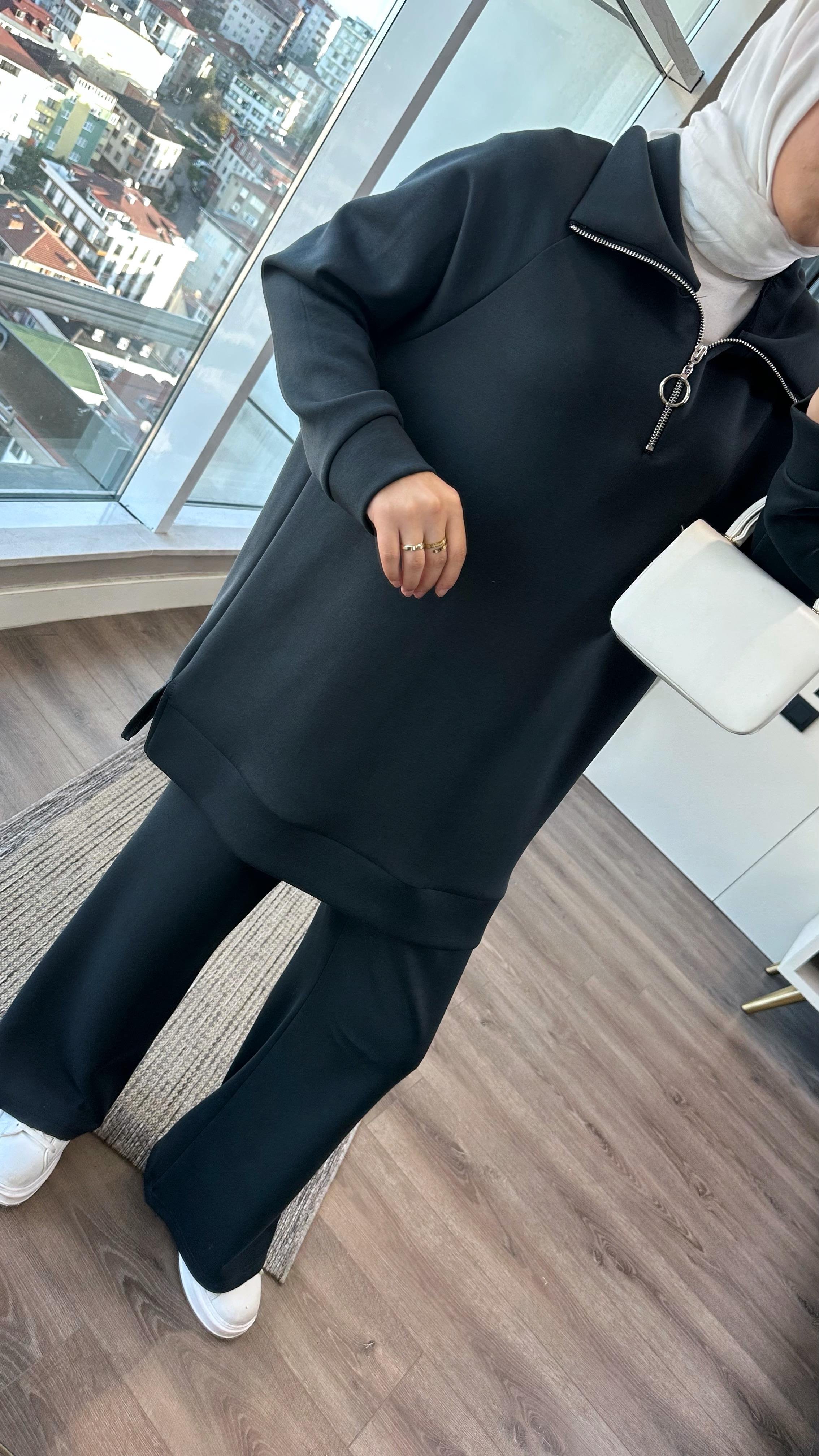 Yakası Fermuarlı Takım DubaiShowroomTAKIM01020