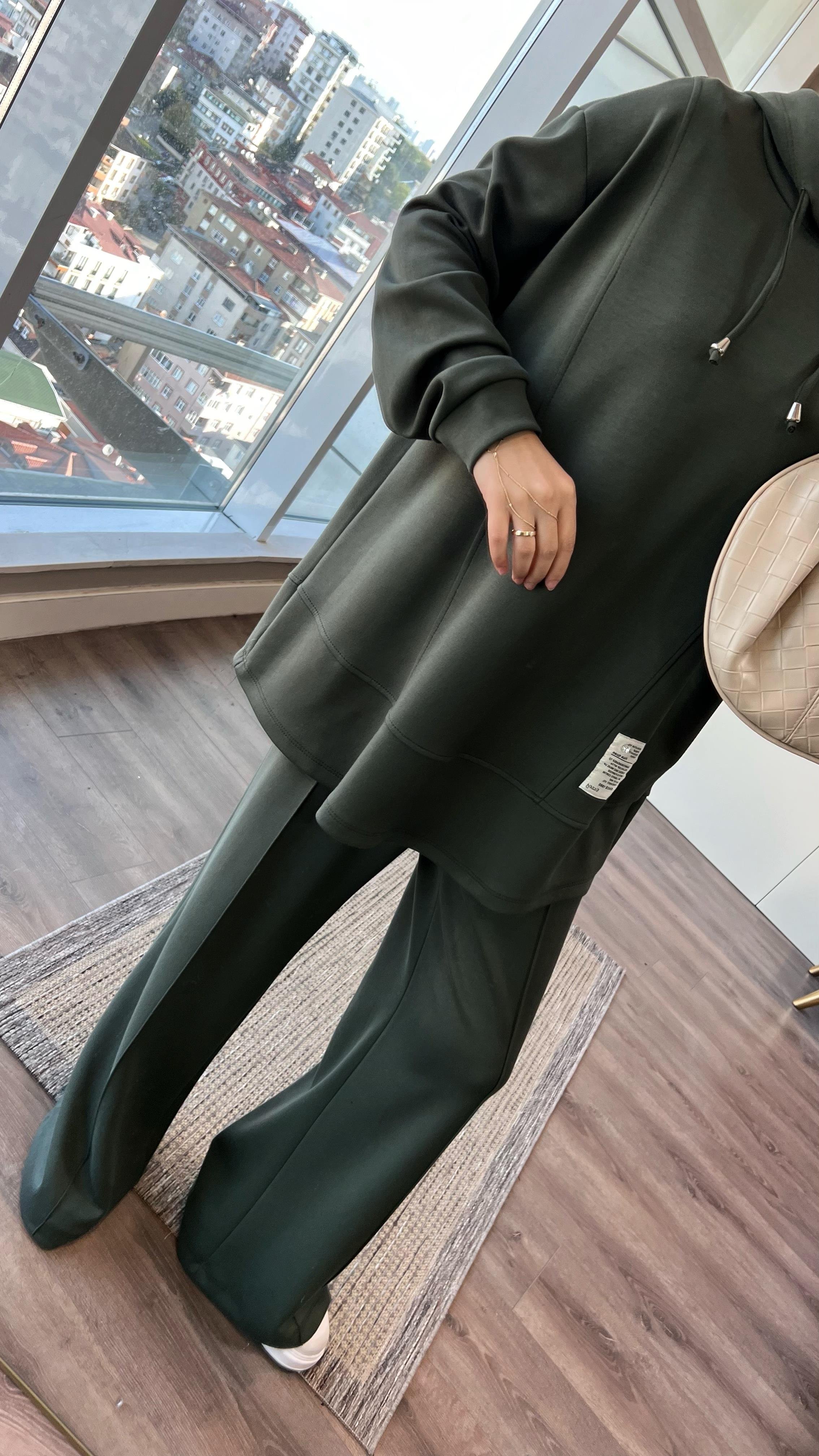 Kapşonlu Oysho Takım YeşilDubaiShowroomTAKIM43003