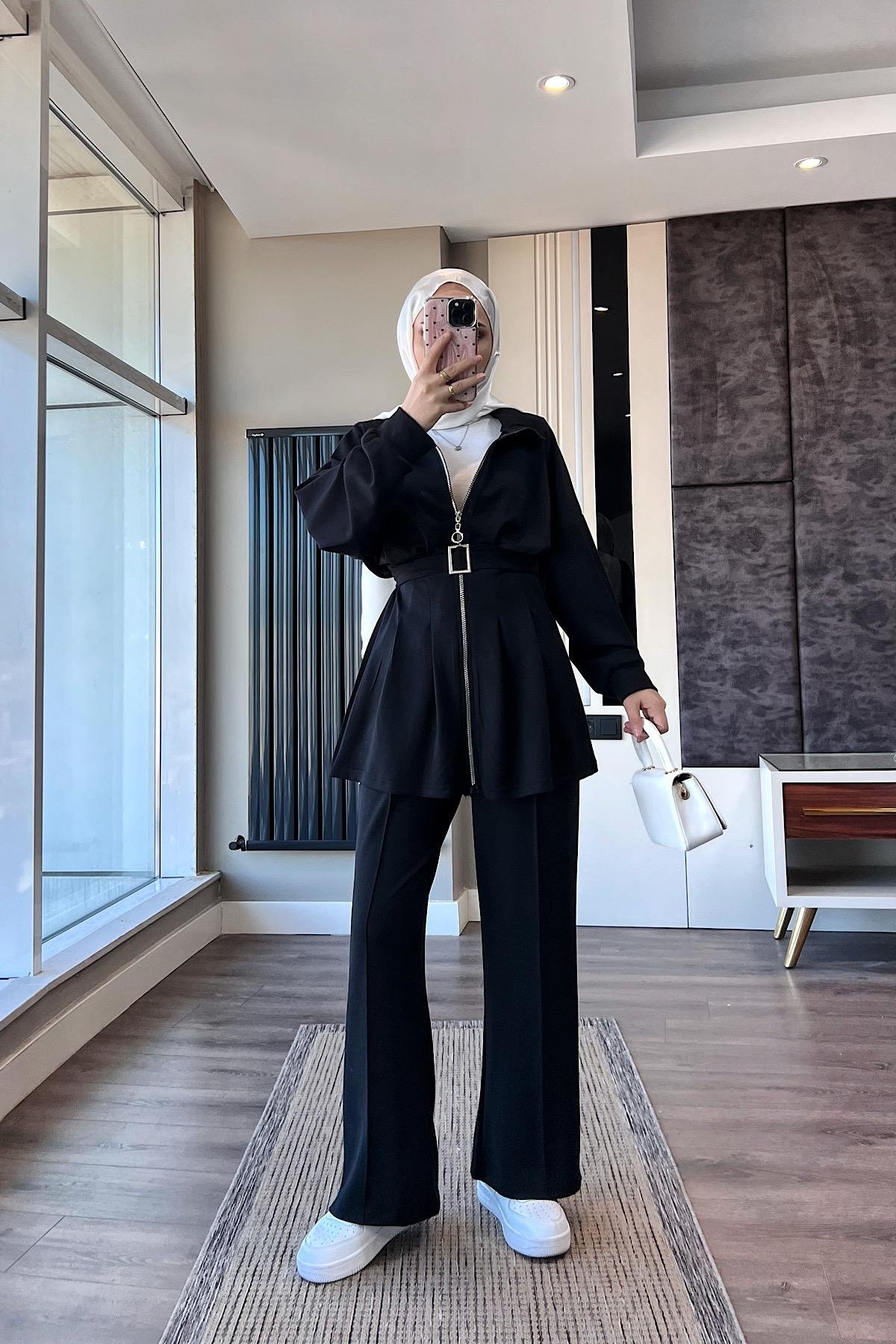 Pantolonlu Takım SiyahDubaiShowroomTAKIM01360