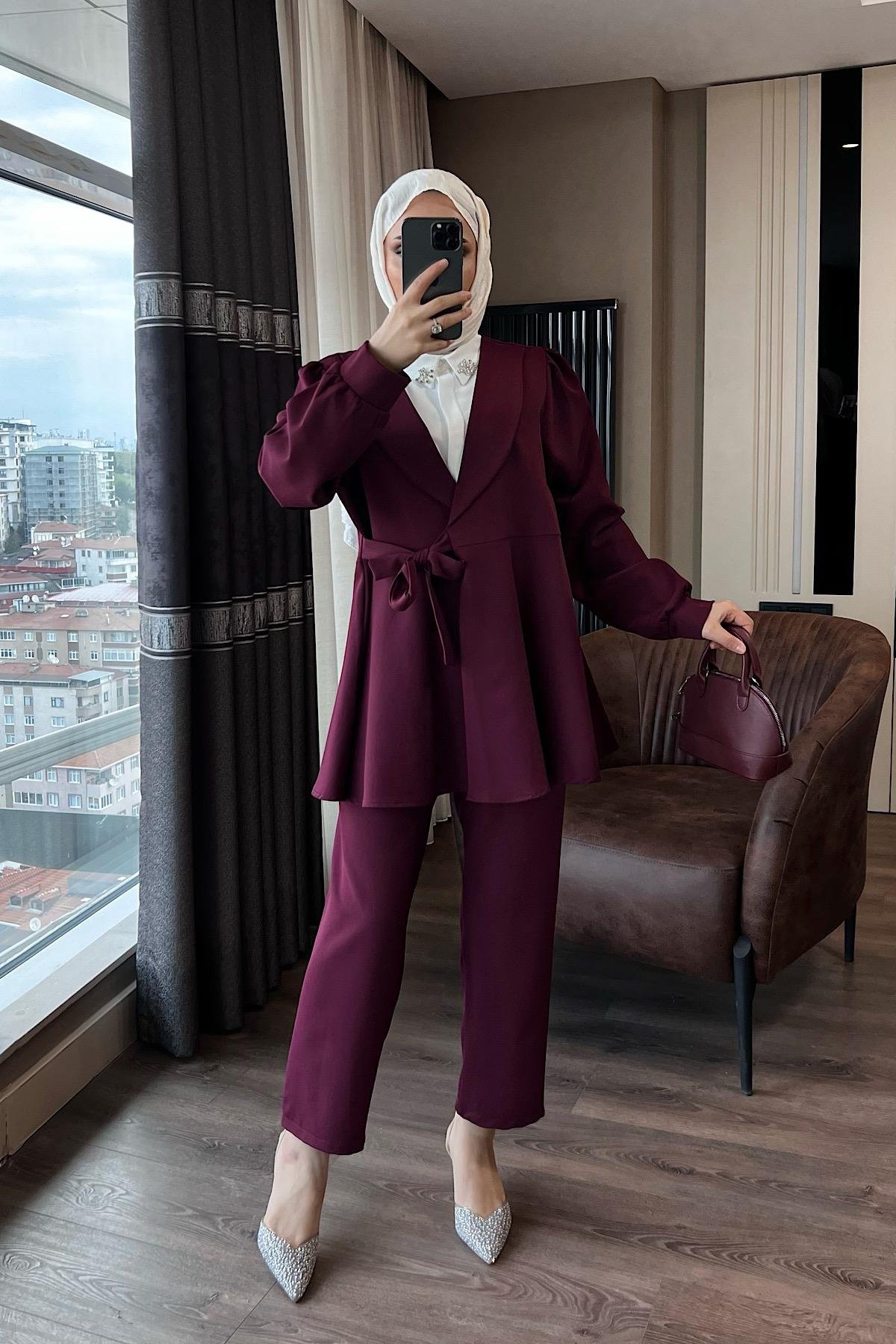 Bağlamalı Takım Bordo