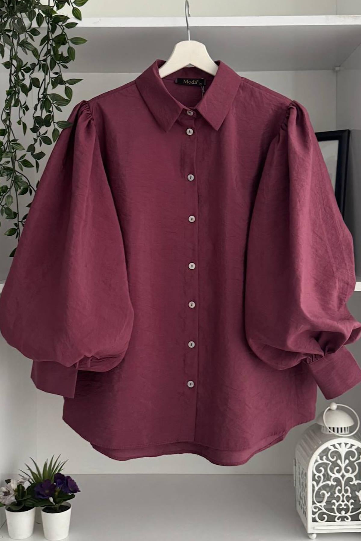Balon Kol tunik Bordo 