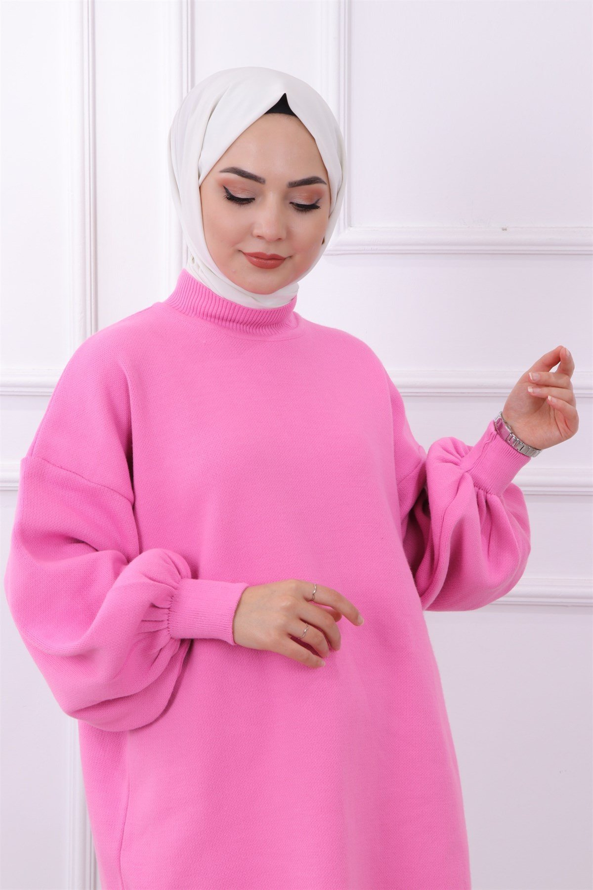BALON KOL TUNİK PEMBE