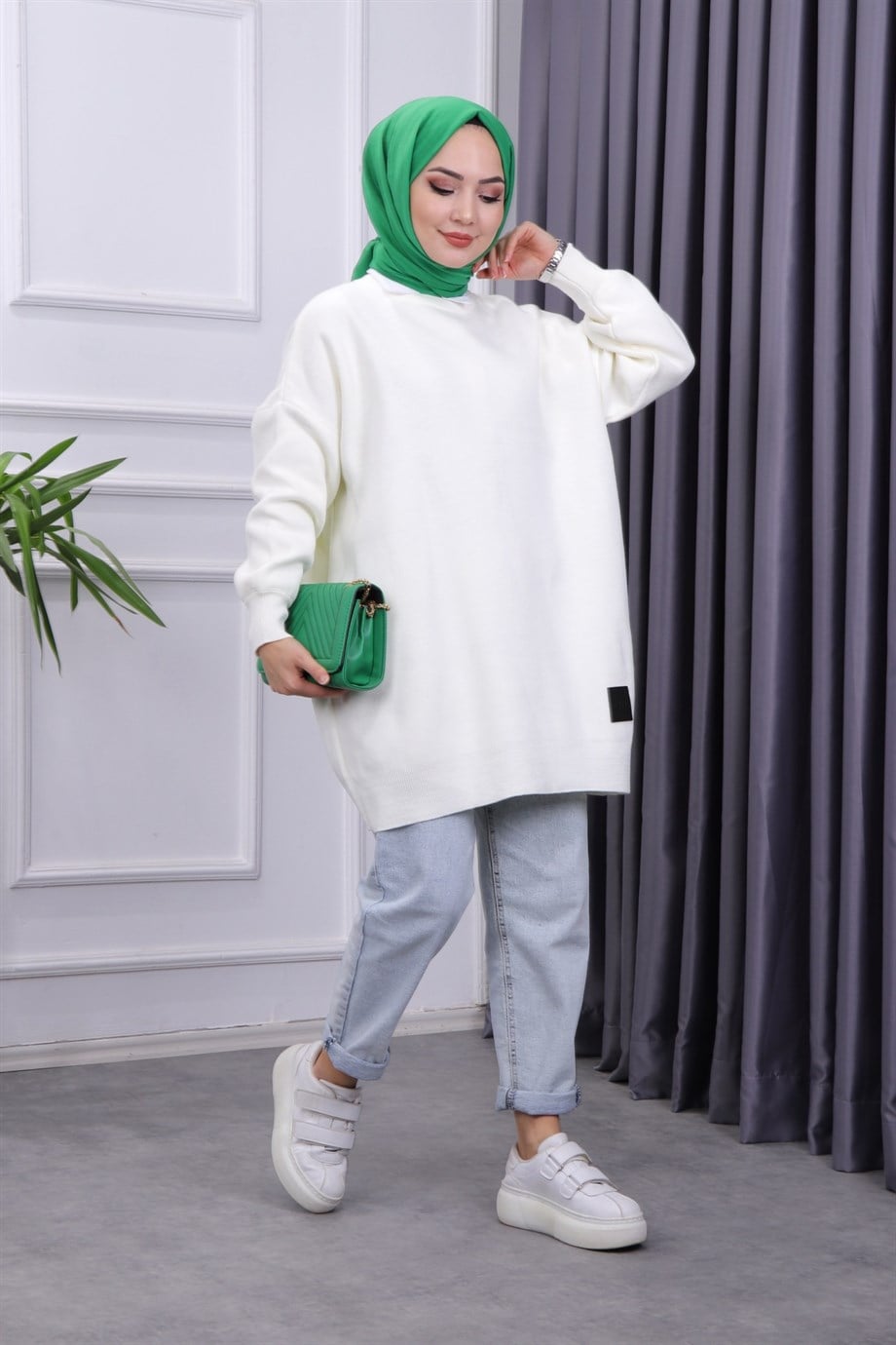 BASIC TRİKO TUNİK BEYAZ