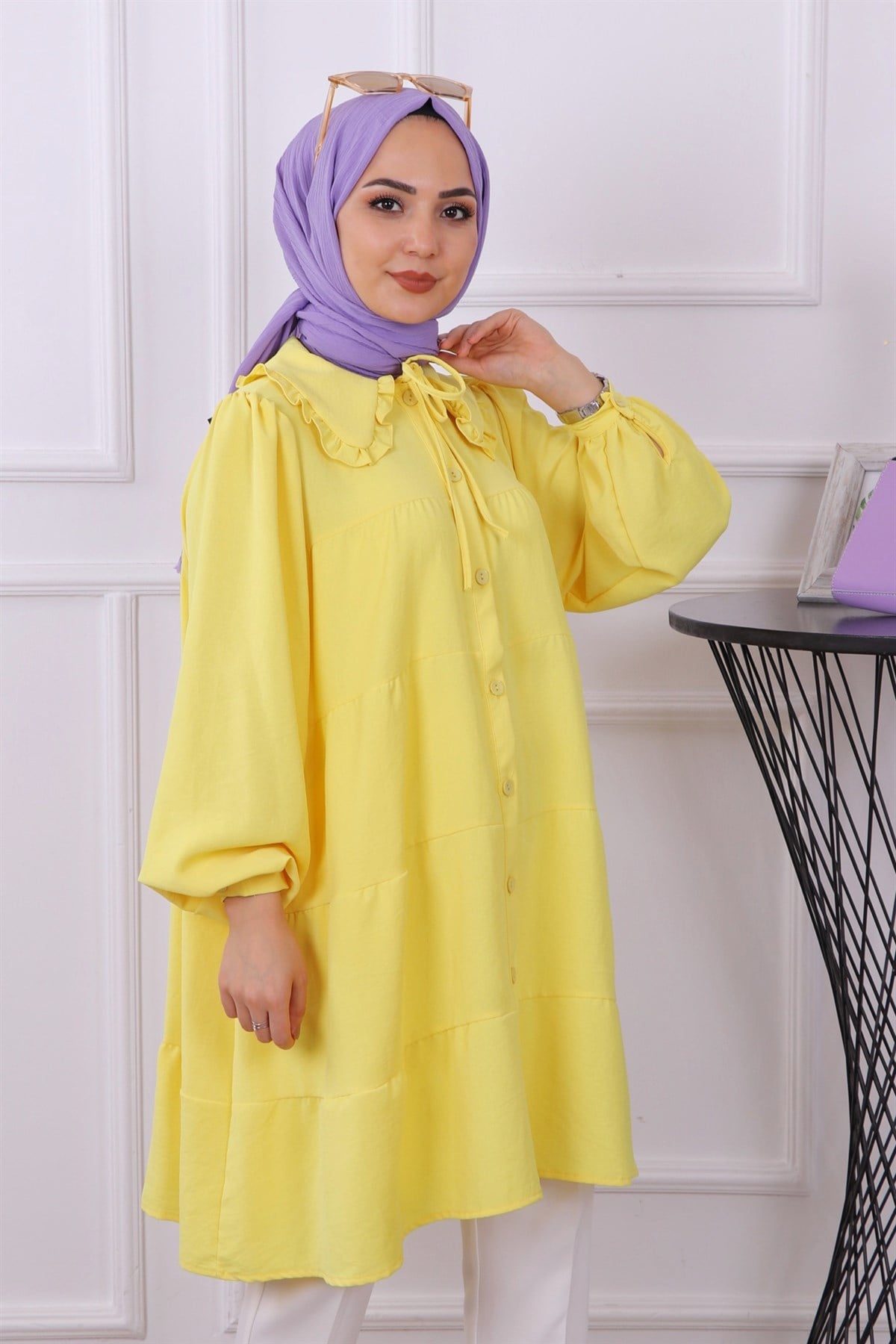 BEBE YAKA TUNİK SARI