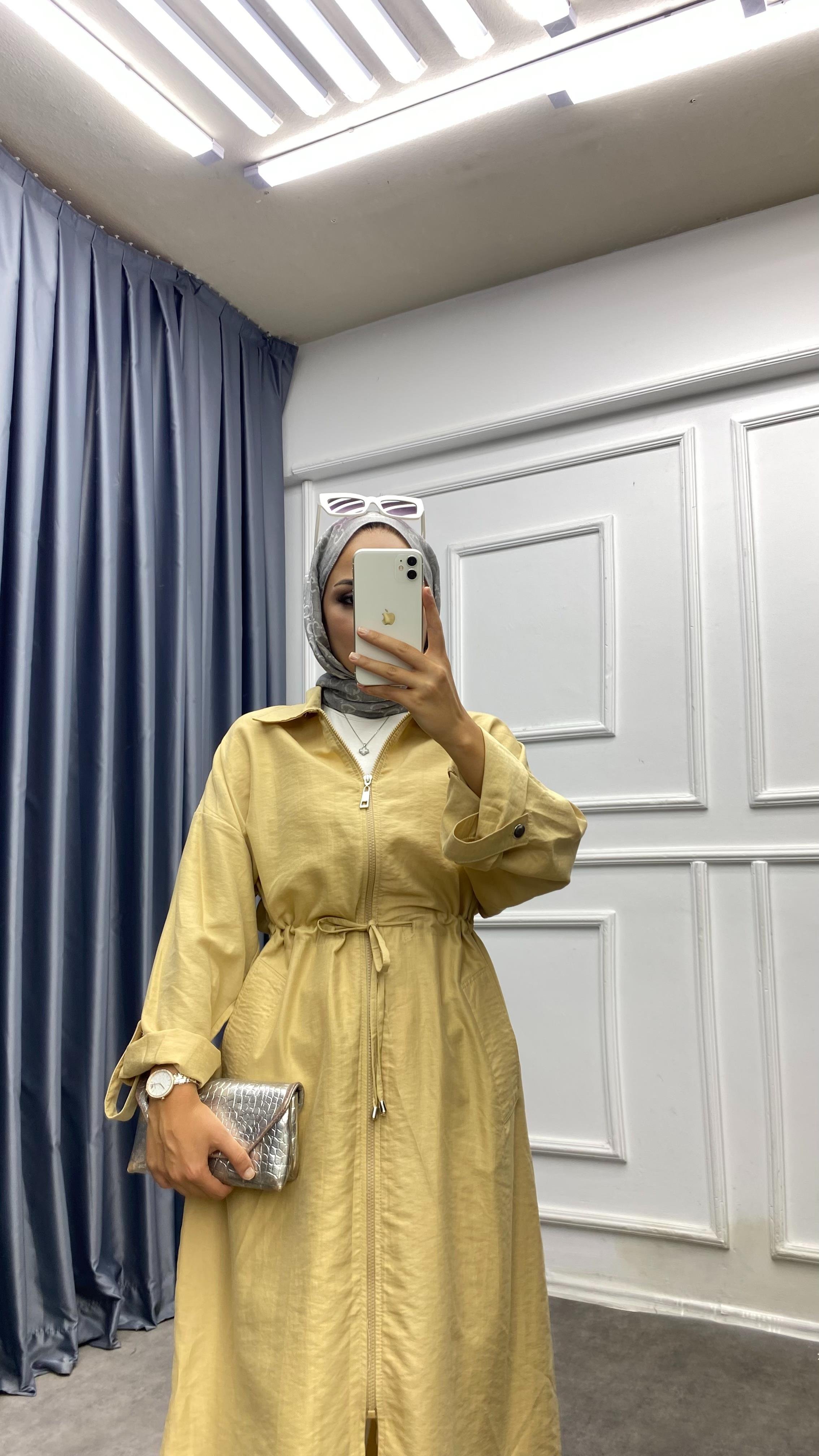 Beli Tünelli Fermuarlı kap Camel 