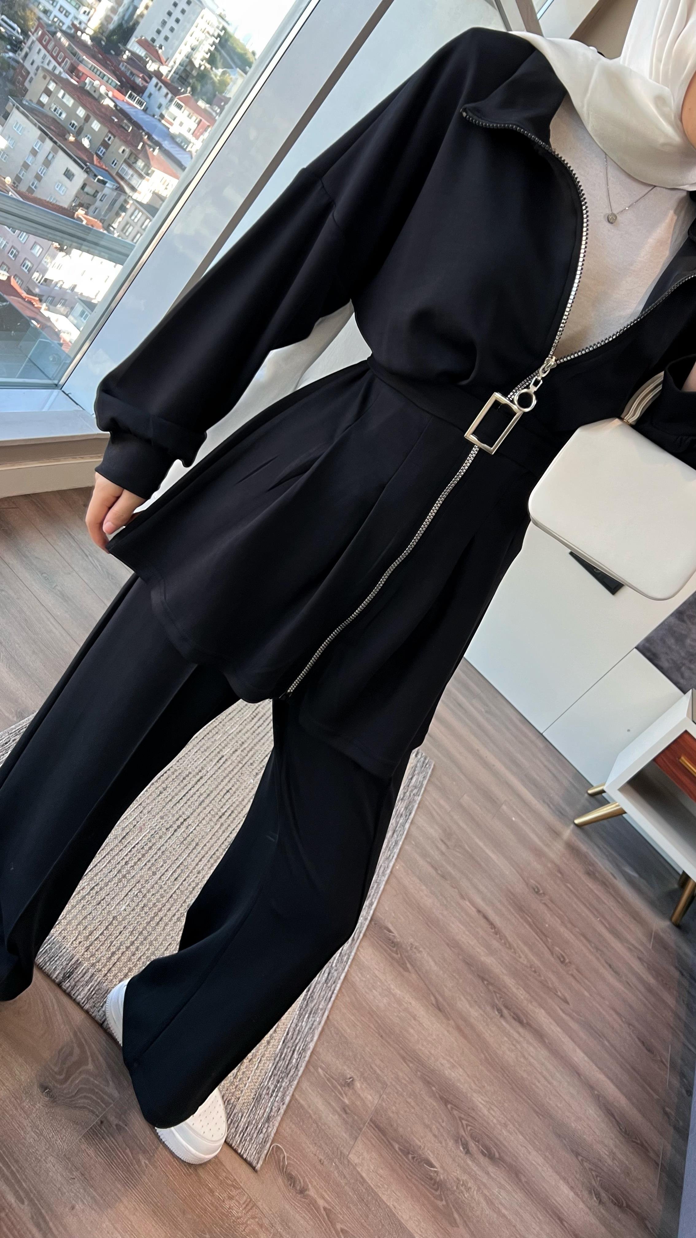 Pantolonlu Takım SiyahDubaiShowroomTAKIM01360