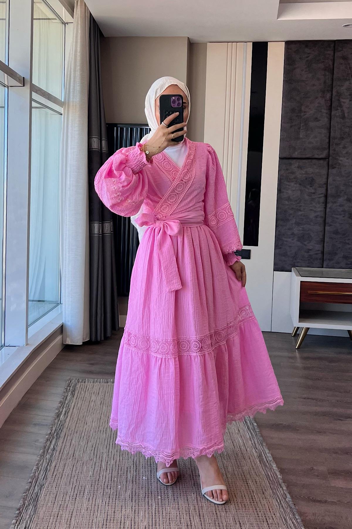 Fisto Detay İkili Takım PembeDubaiShowroomTAKIM01558