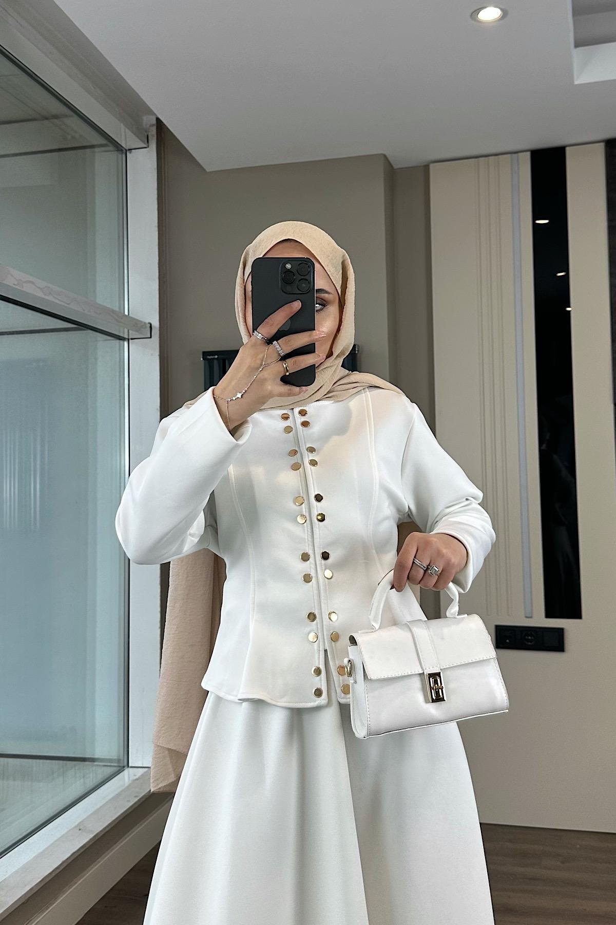 Skuba Etekli Takım BeyazDubaiShowroomTAKIM01034