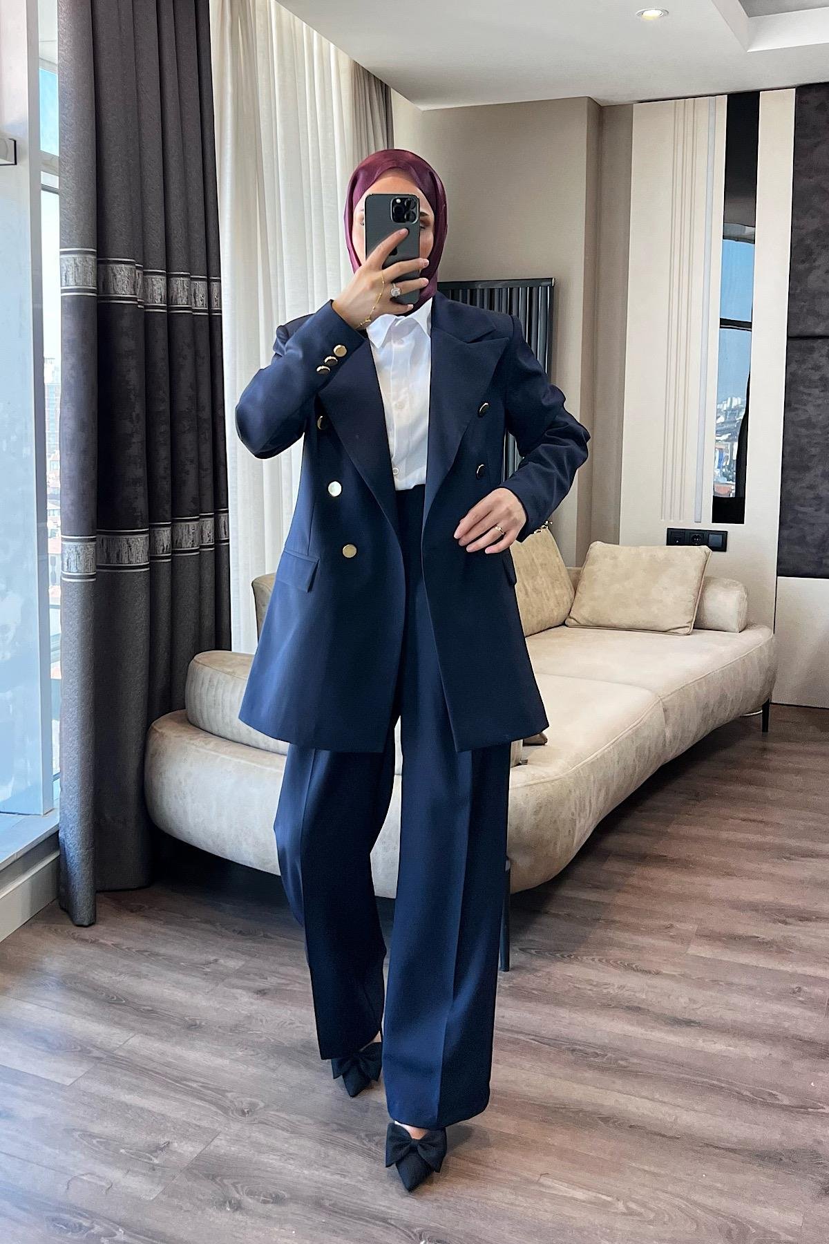 Ceketli takım Lacivert 