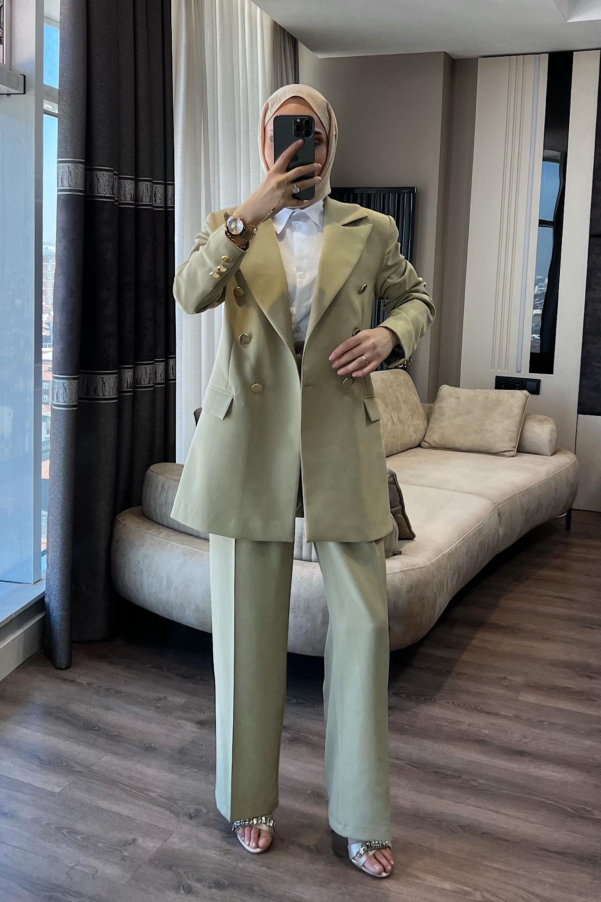 Ceketli takım Yeşil
