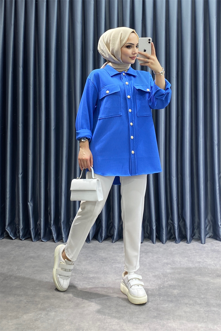 Cepli tunik indigo