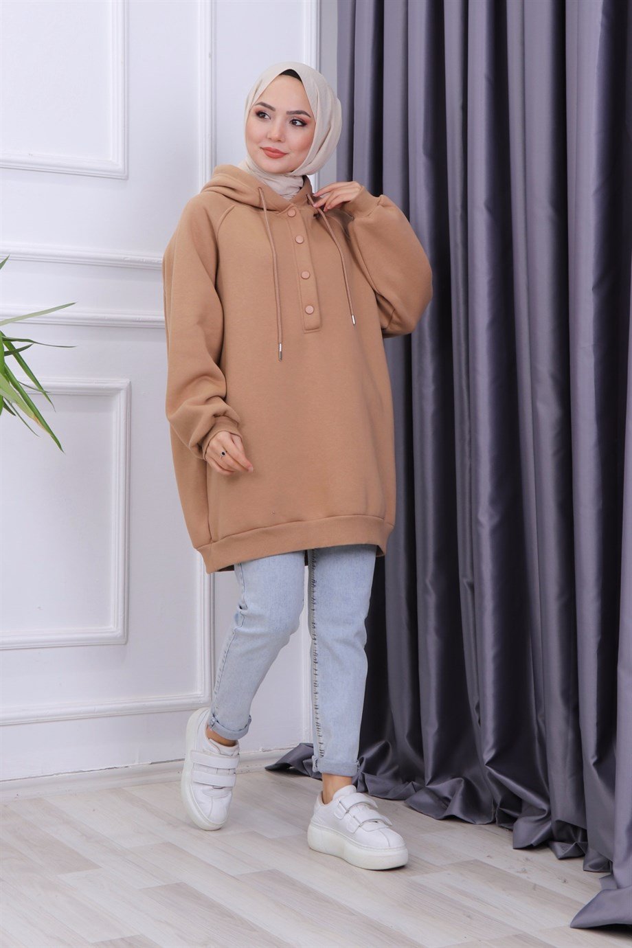 ÇITÇIT YAKA SWEAT CAMEL
