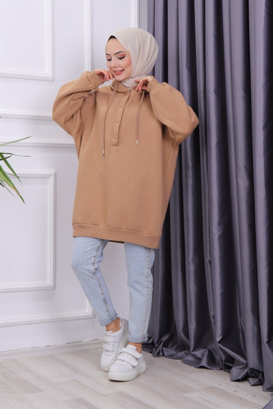 ÇITÇIT YAKA SWEAT CAMEL