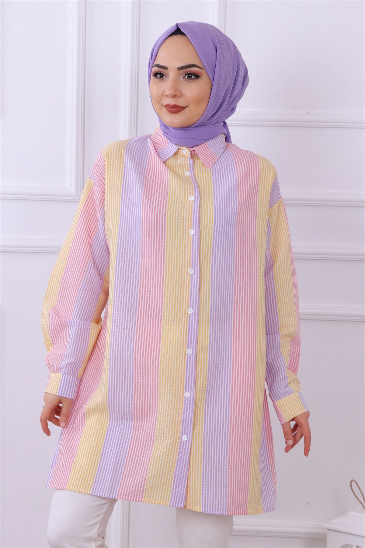 çizgili tunik-