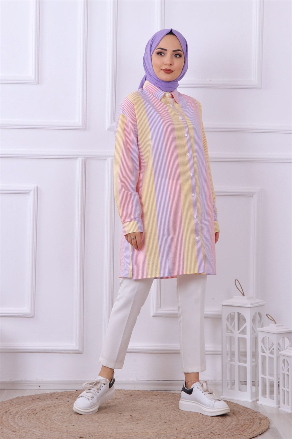 çizgili tunik-
