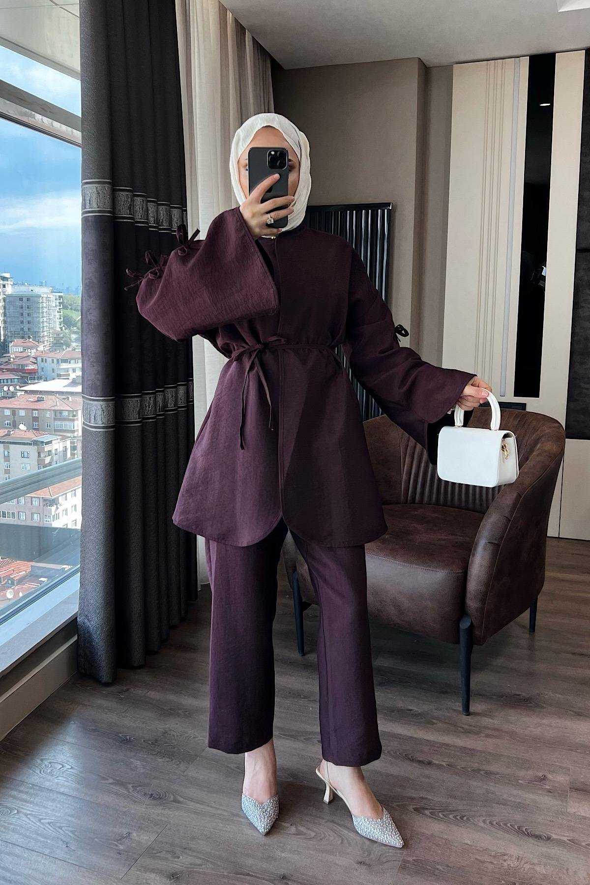 Cupra kimonolu Takım Bordo