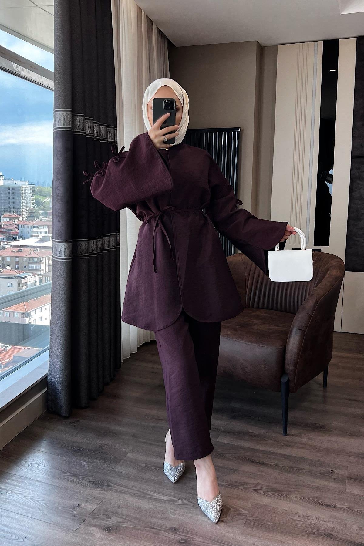 Cupra kimonolu Takım Bordo