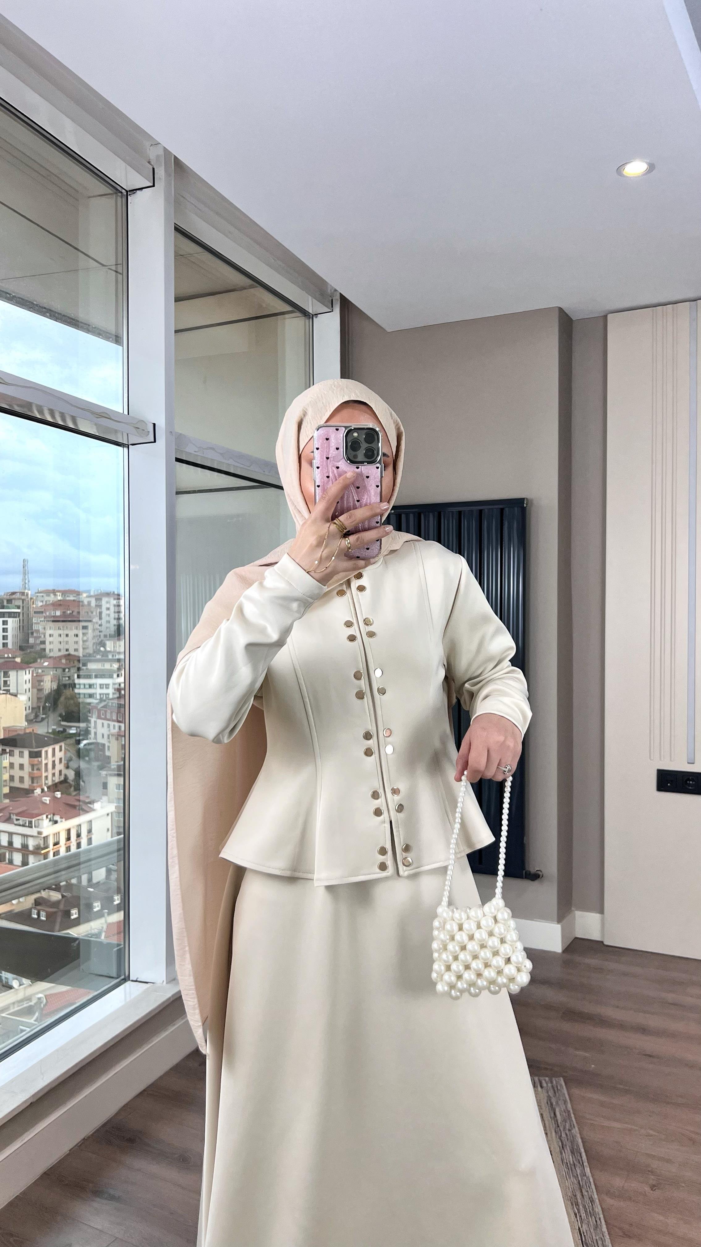 Çıtçıt Detay Skuba Takım KremDubaiShowroomTAKIM07730