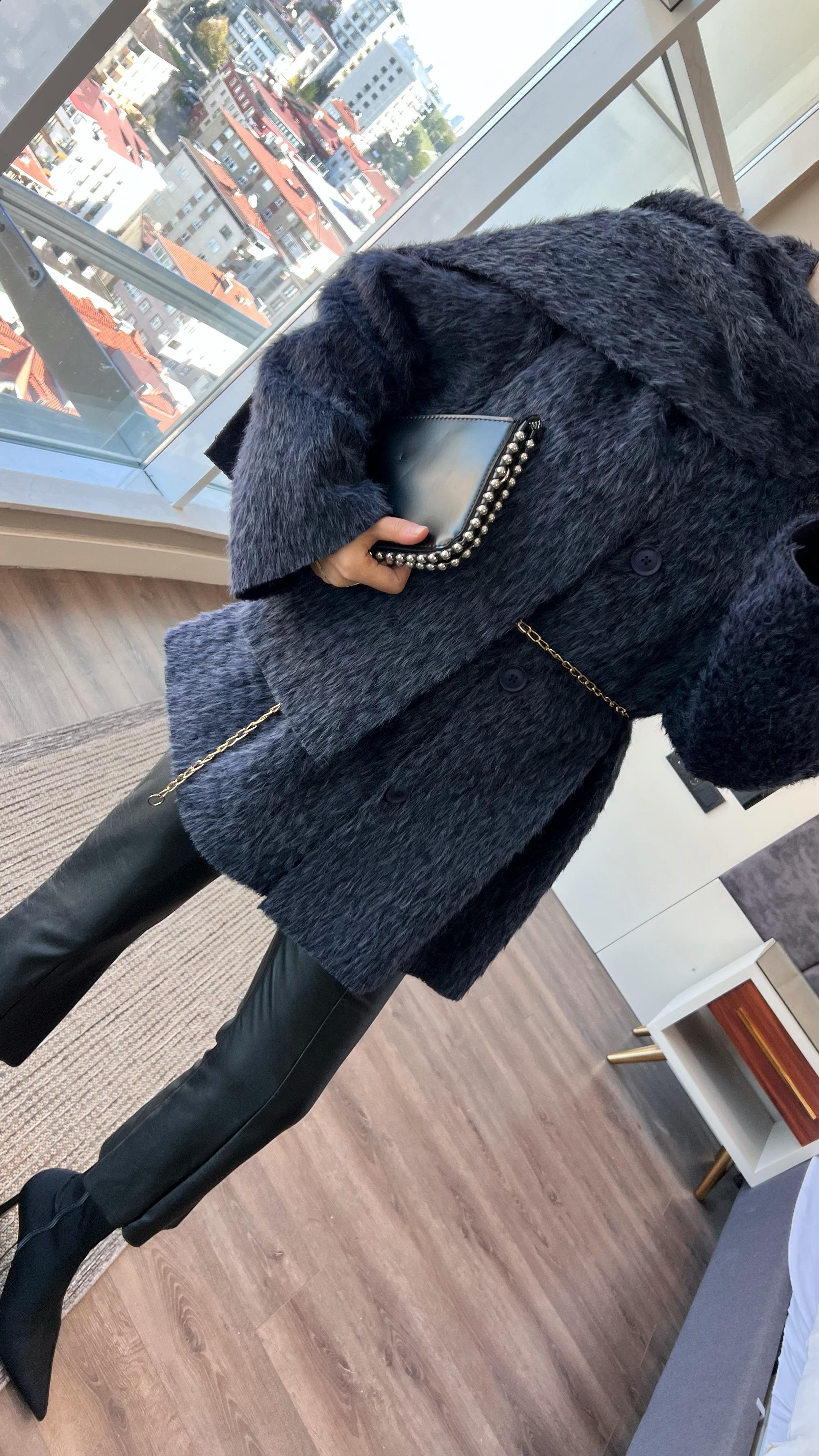 Atkılı Peluş Ceket LacivertDubaiShowroomDIŞ GİYİM514519