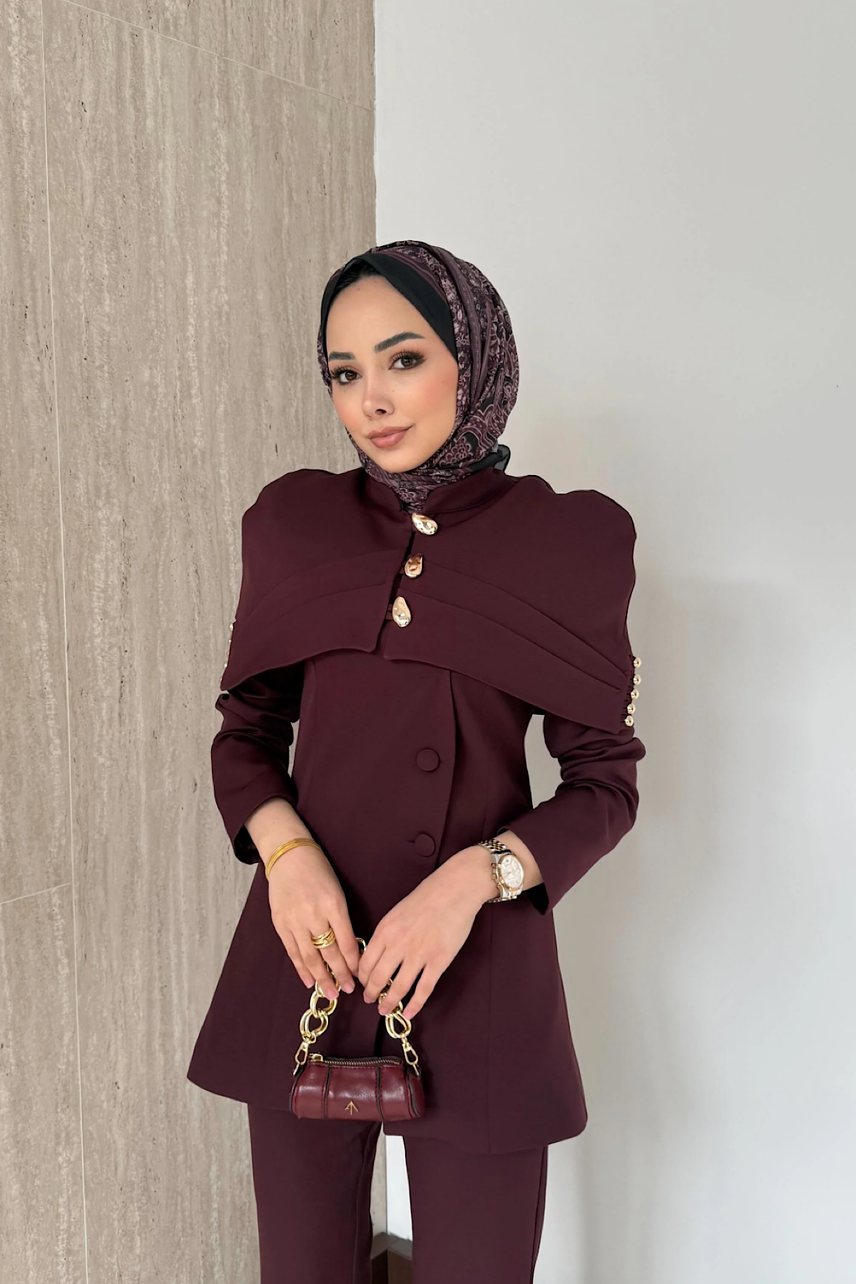 Bolerolu Takım BordoDubaiShowroomTAKIM26032