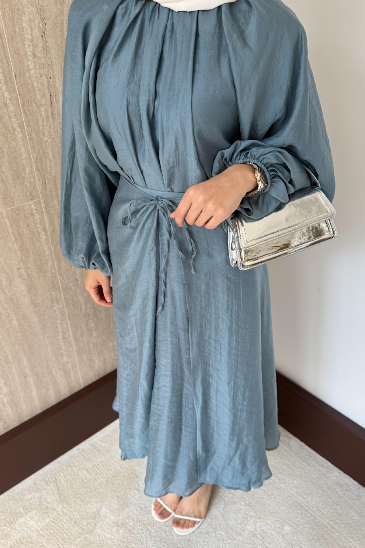 Balon kol Üçlü Etekli Takım PetrolDubaiShowroomTAKIM23831