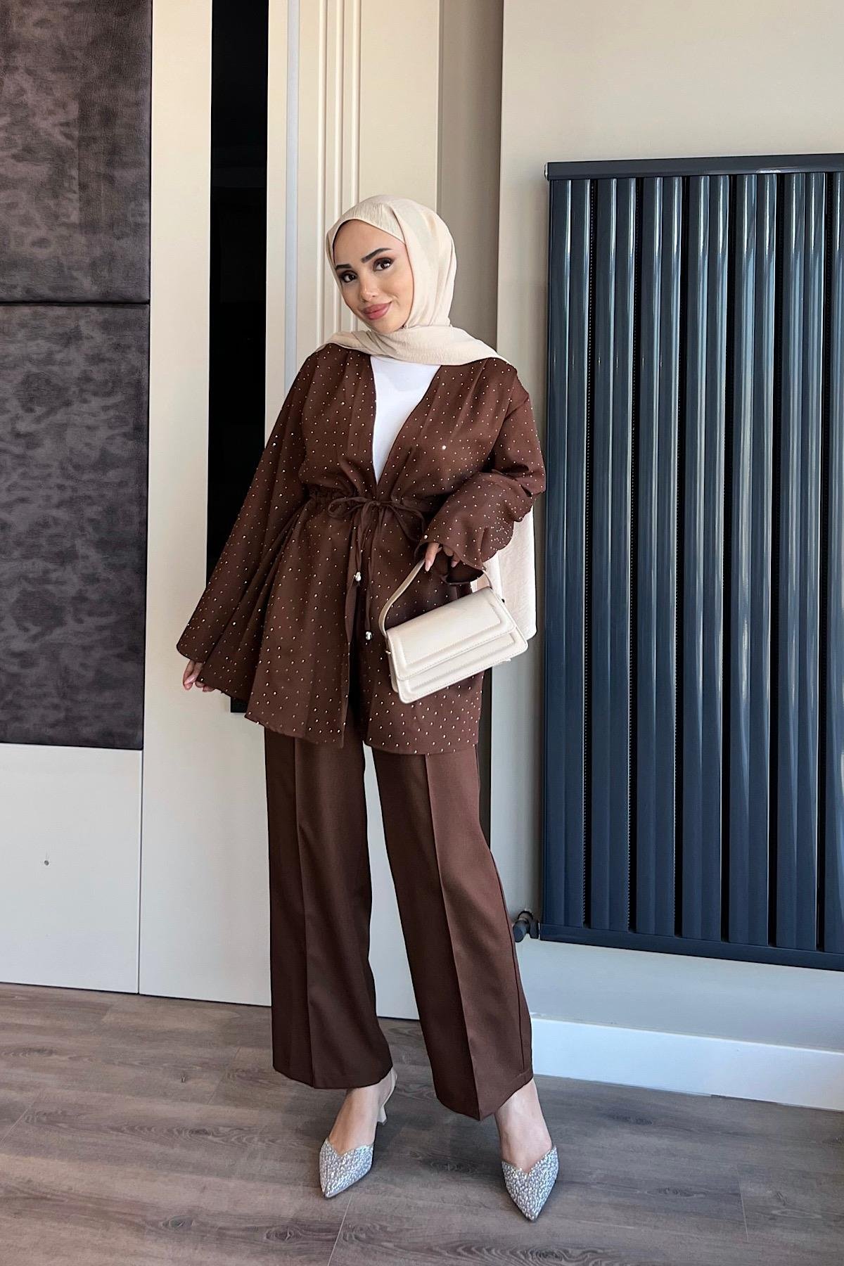 Üzeri Taşlı İkili Takım DubaiShowroomTAKIM04727