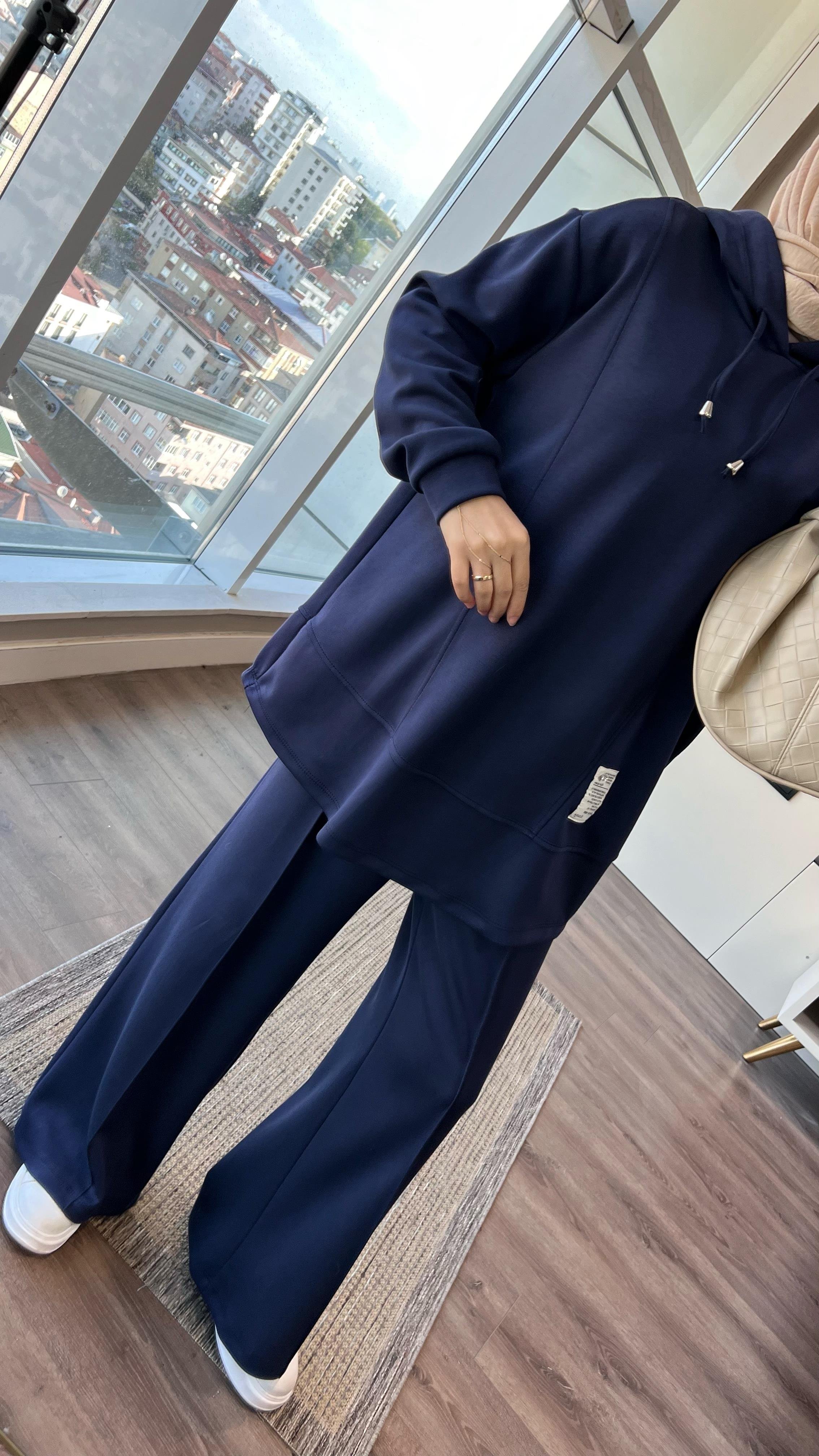 Kapşonlu Oysho Takım Lacivert DubaiShowroomTAKIM43003