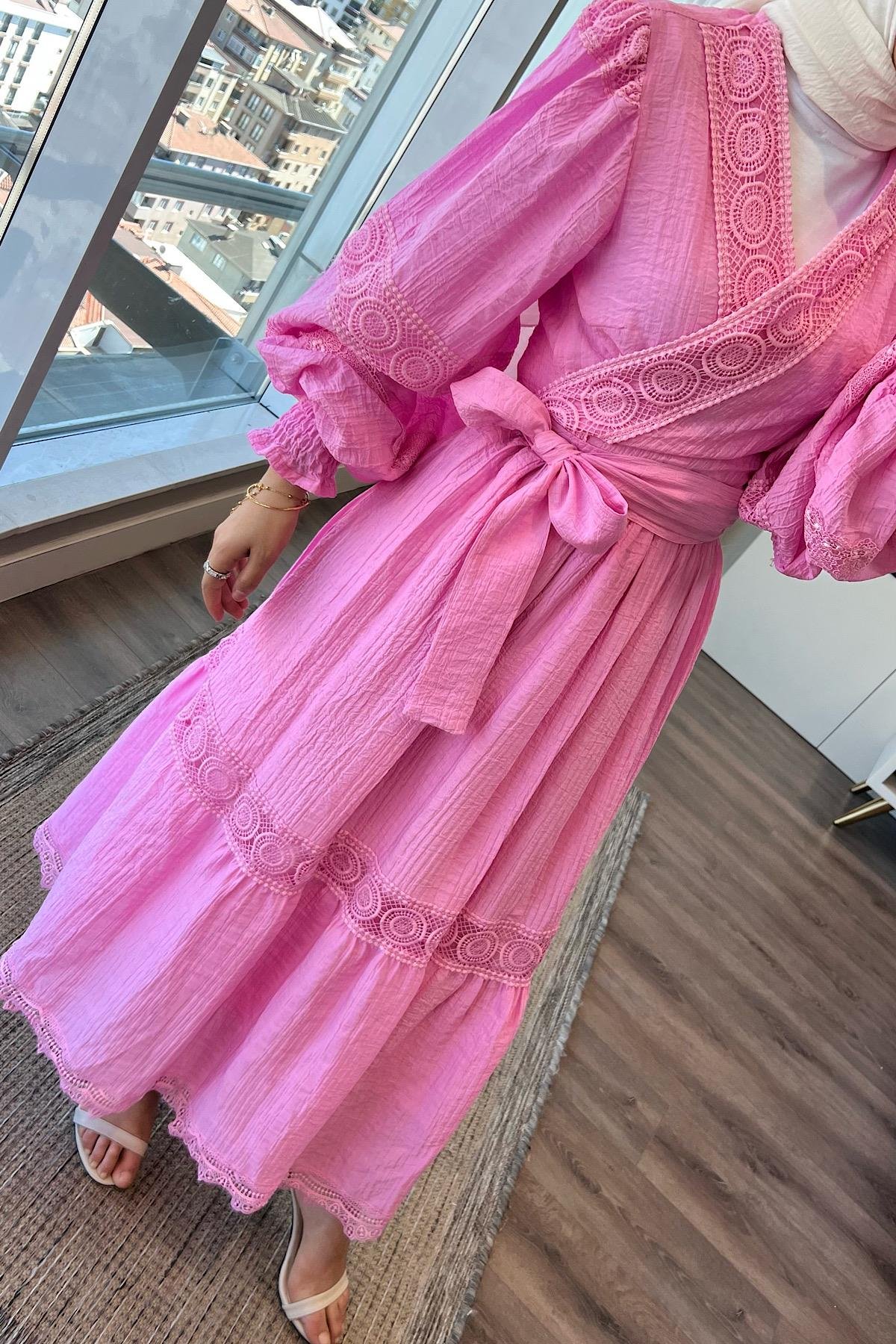 Fisto Detay İkili Takım PembeDubaiShowroomTAKIM01558