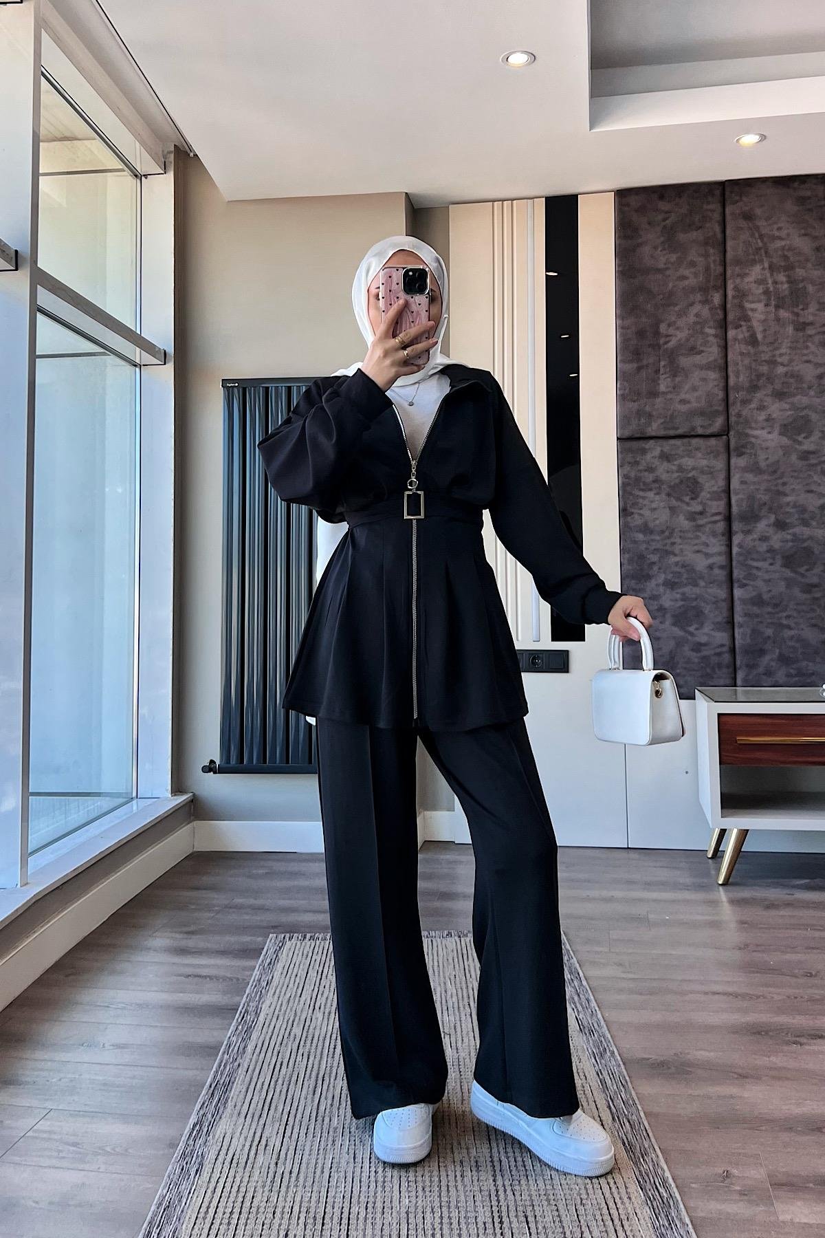 Pantolonlu Takım SiyahDubaiShowroomTAKIM01360