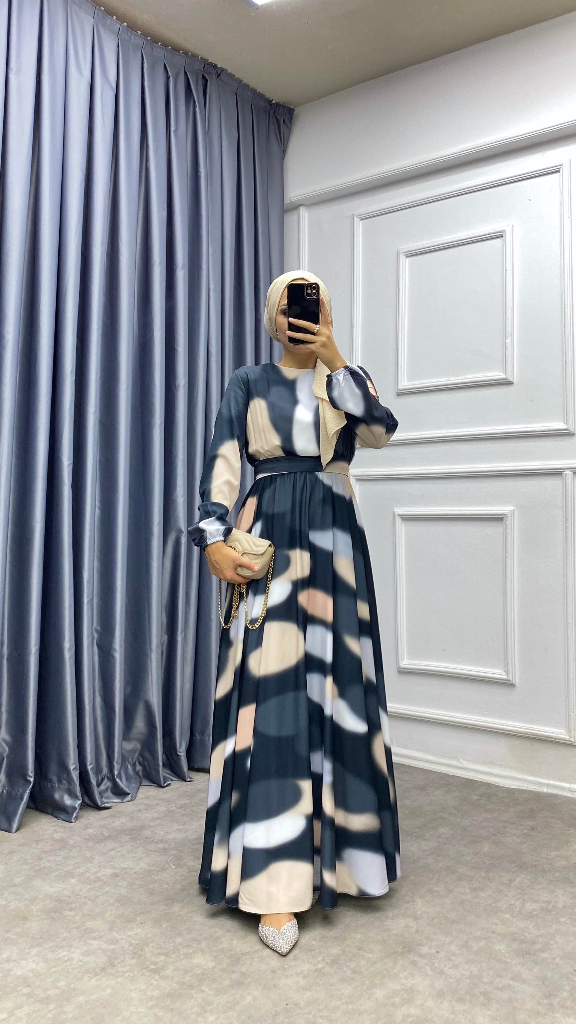 Fırça Desen Elbise 