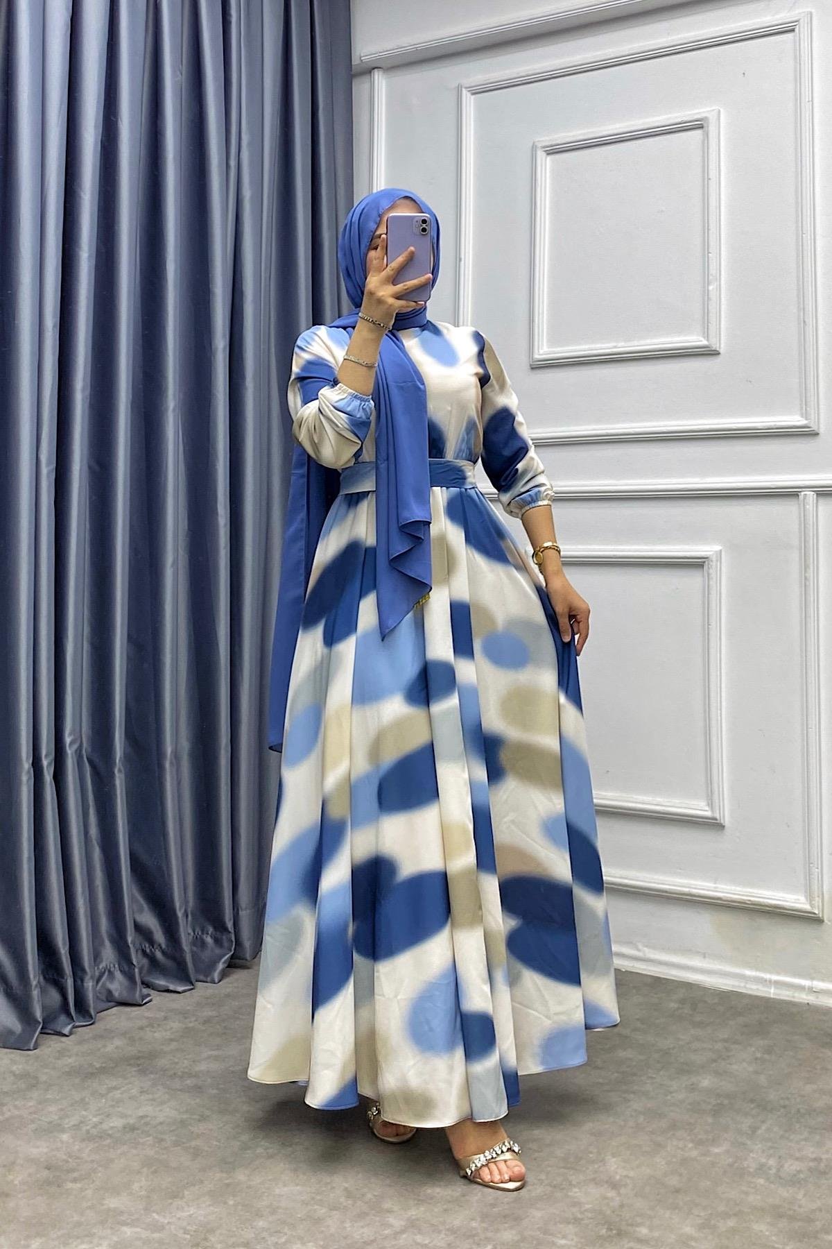 Fırça Desen Elbise 