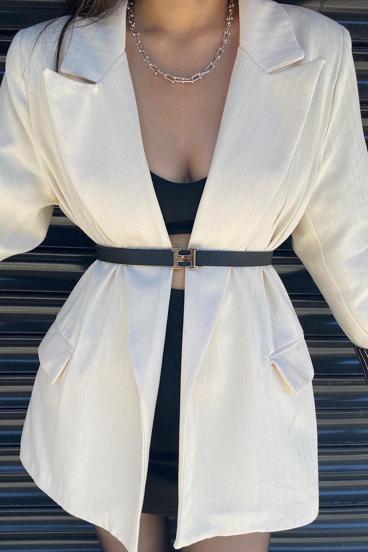 Hermes Deri kemer Siyah