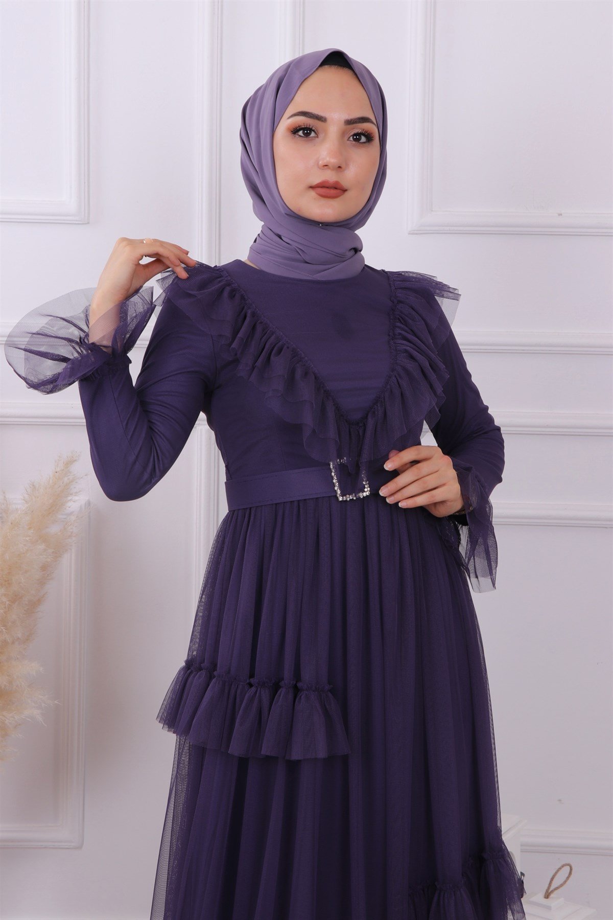 KEMERİ TAŞLI MOR