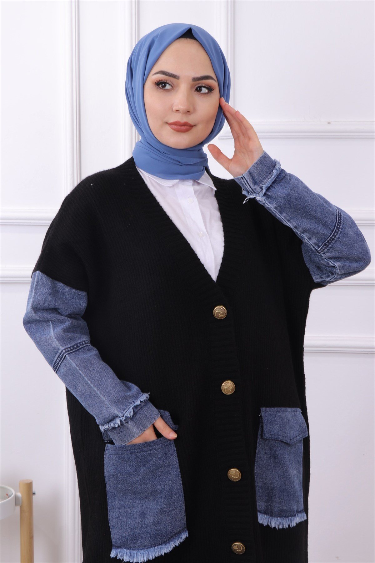 KOLU VE CEBİ KOT HIRKA SİYAH