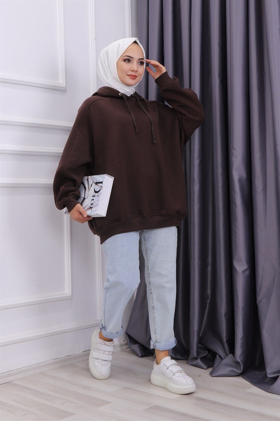 OVERSİZE SWEAT ACI KAHVE