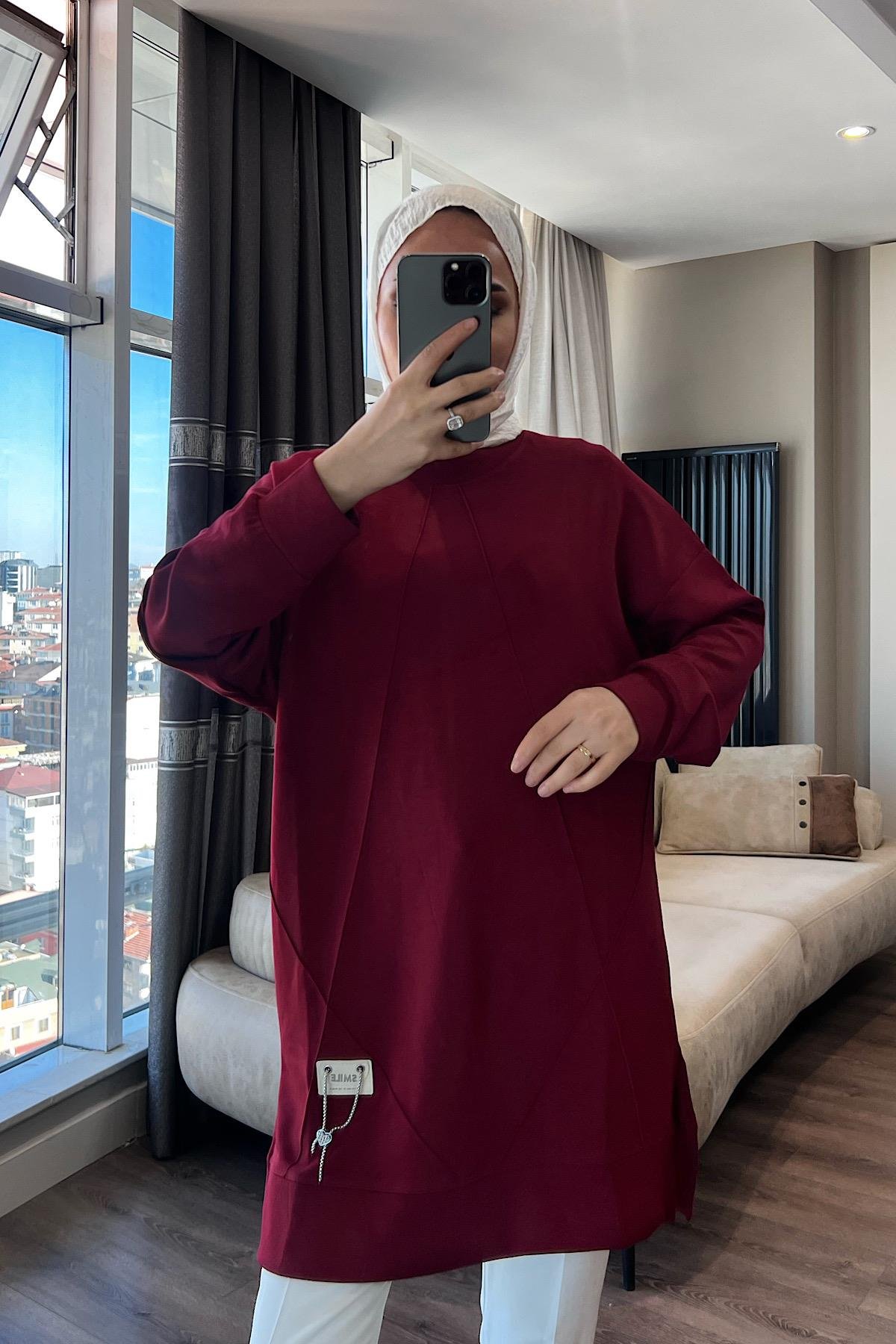 Oysho tunik Bordo