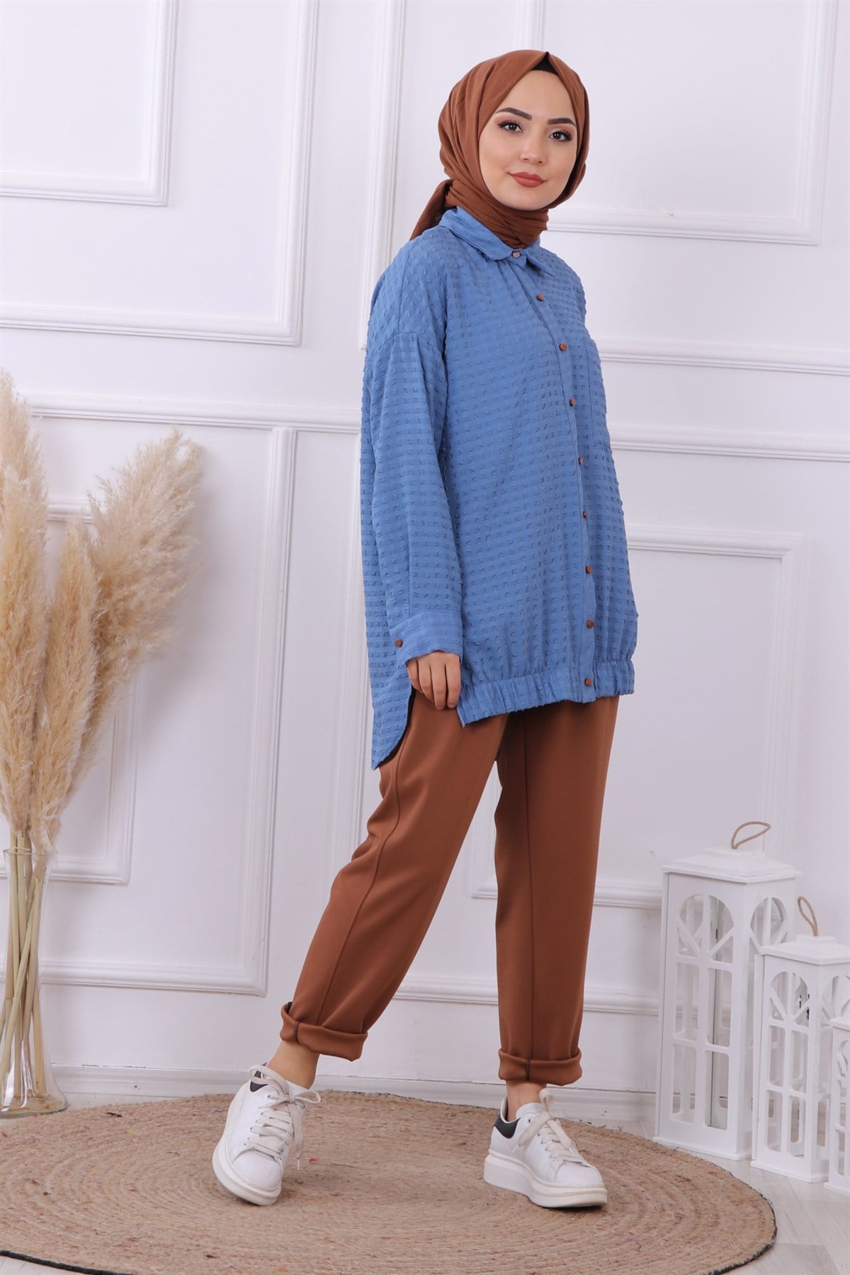 Pıtırcık tunik indigo